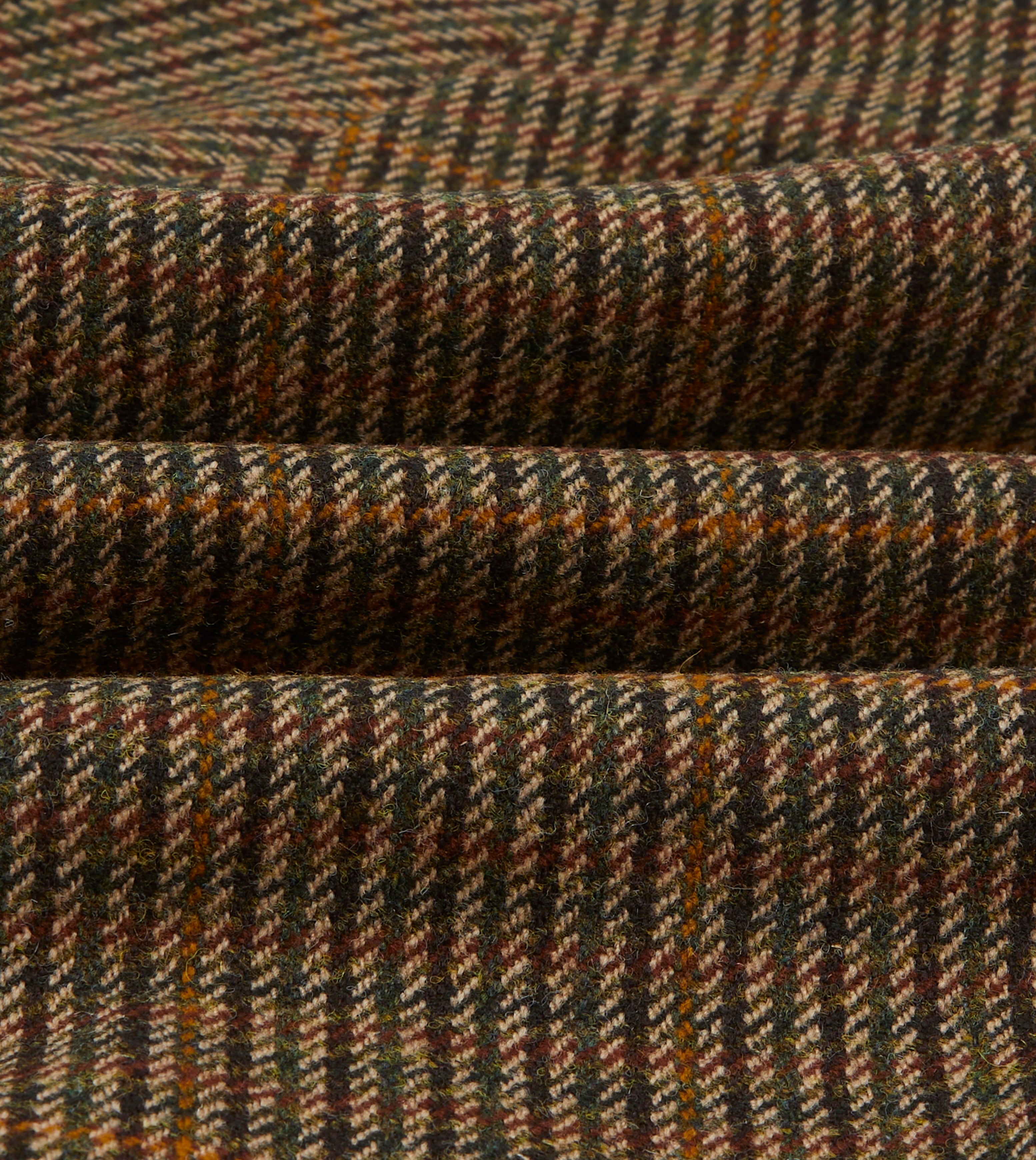 Brown Wool Tweed Raglan Coat