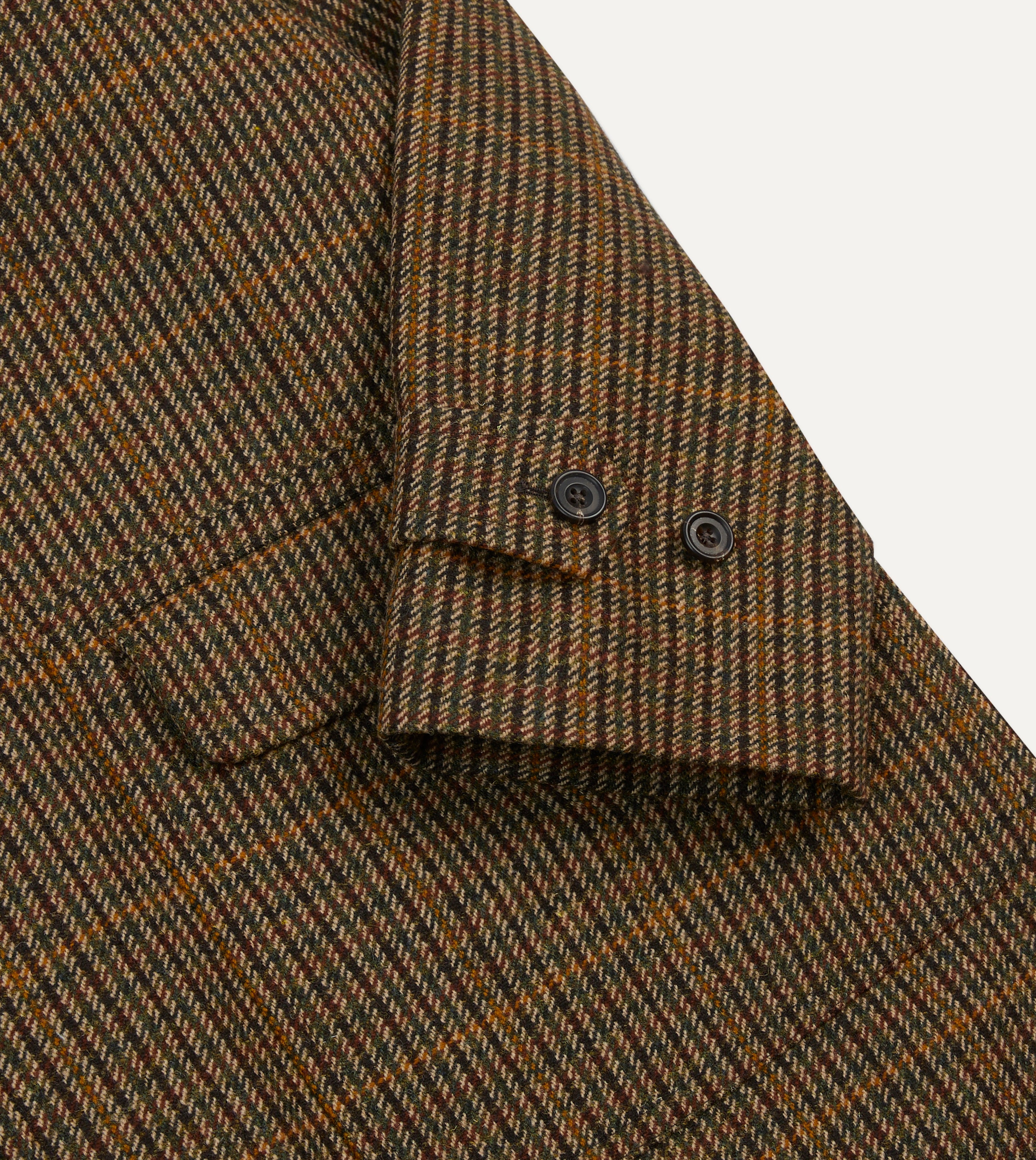 Brown Wool Tweed Raglan Coat – Drakes US