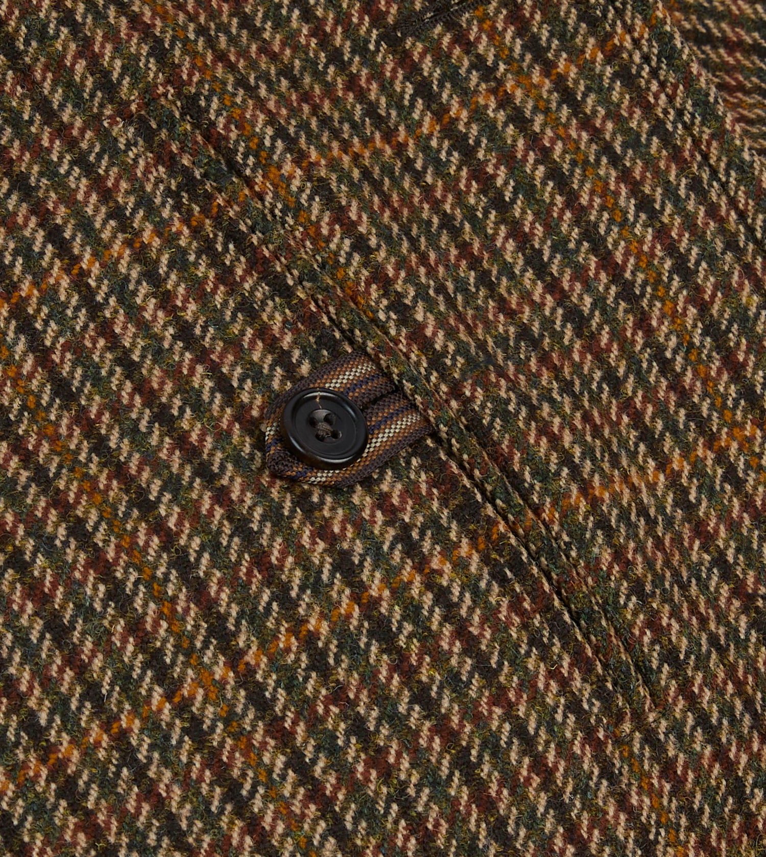 Brown Wool Tweed Raglan Coat