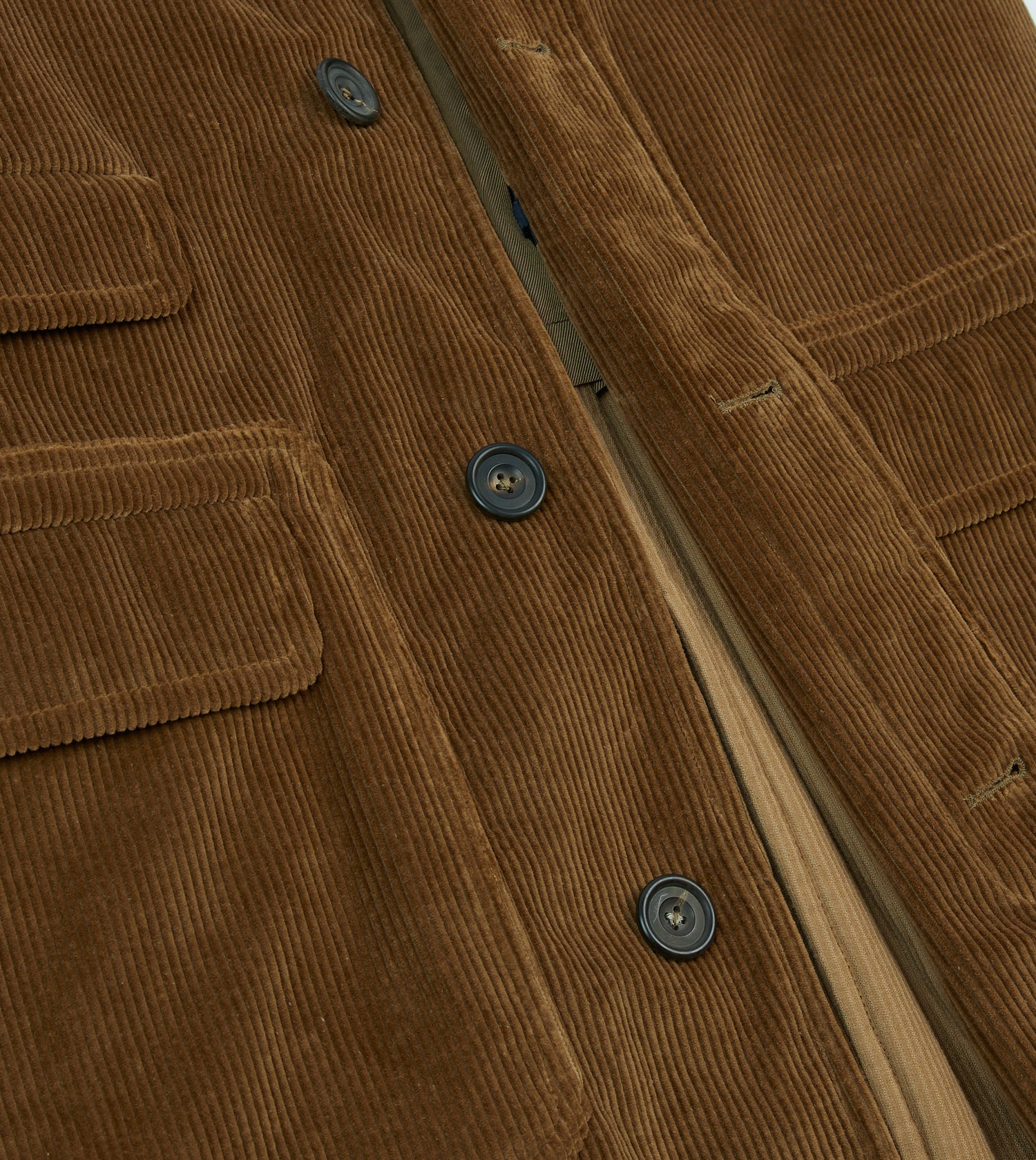Tan Corduroy Raglan Coat