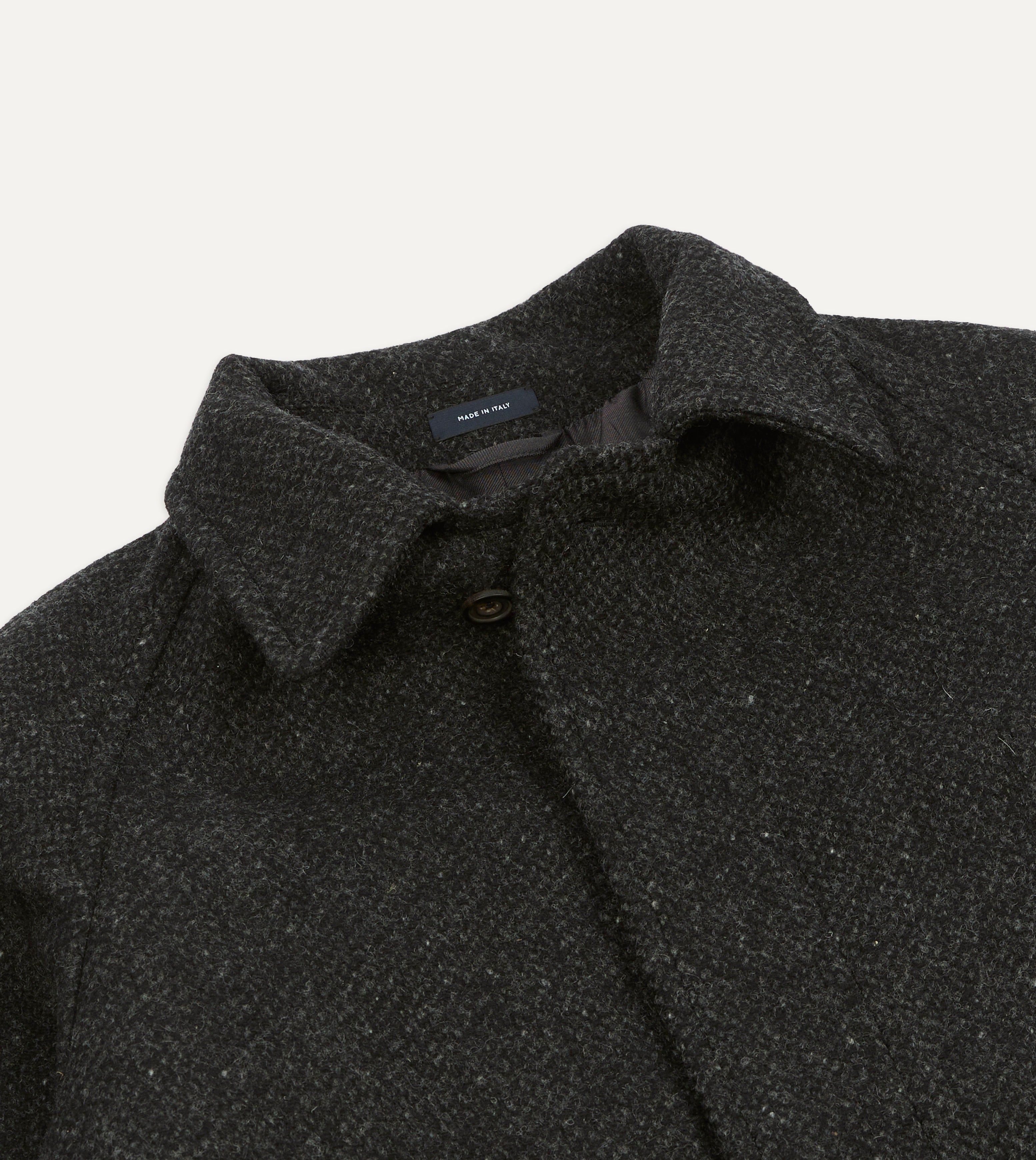 Drake's by A. Levine Black Wool Raglan Overcoat – Drakes US Drake's by A. Levine Black Wool Raglan Overcoat – Drakes US