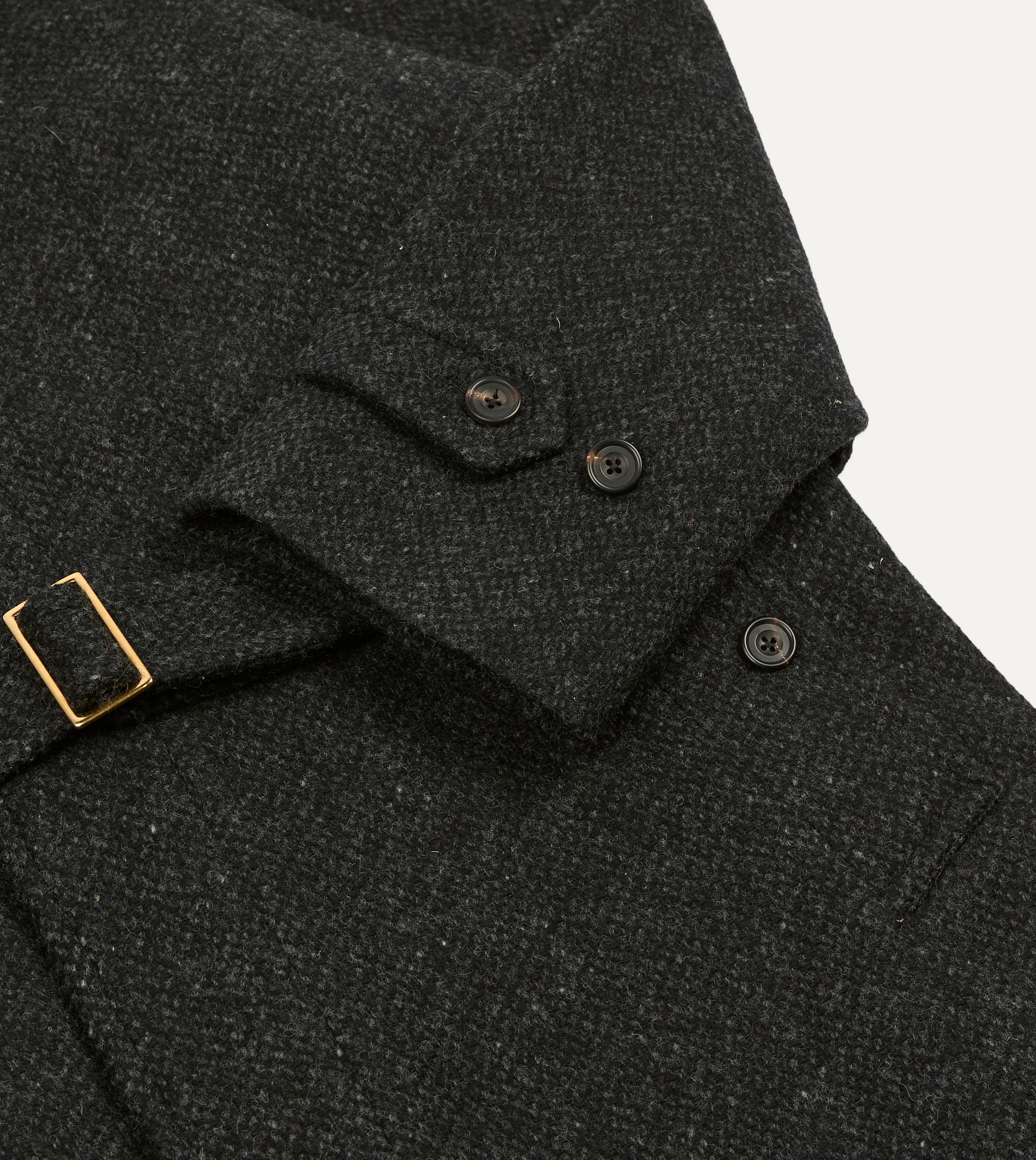 Drake's by A. Levine Black Wool Raglan Overcoat – Drakes US Drake's by A. Levine Black Wool Raglan Overcoat – Drakes US