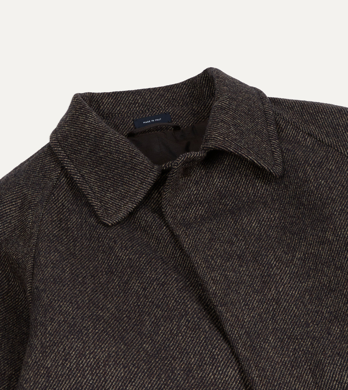 Brown Wool Raglan Overcoat