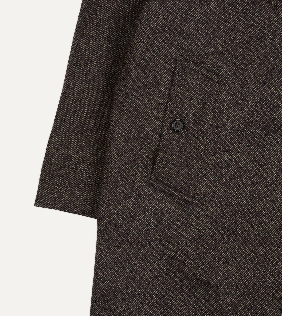 Brown Wool Raglan Overcoat