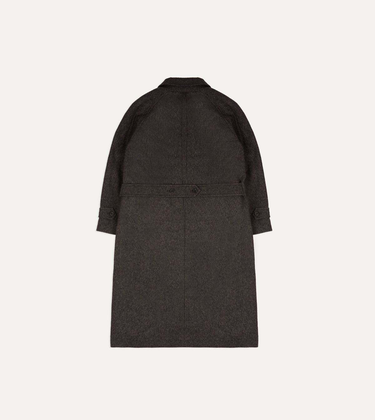Brown Wool Raglan Overcoat