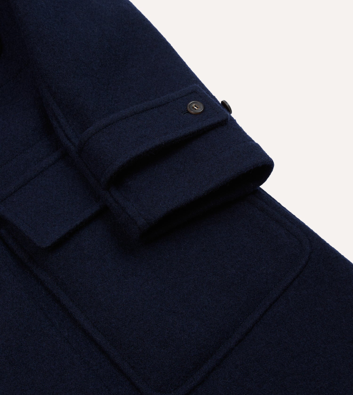 Navy Wool Duffle Coat