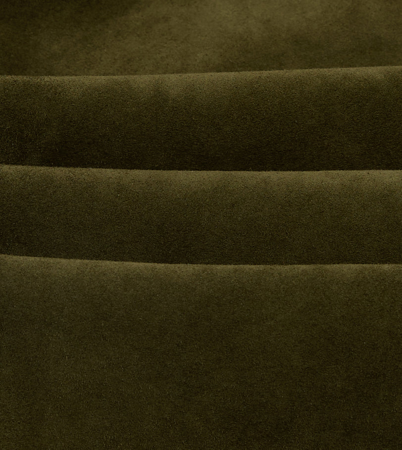 Green Heavyweight Suede A-2 Bomber Jacket