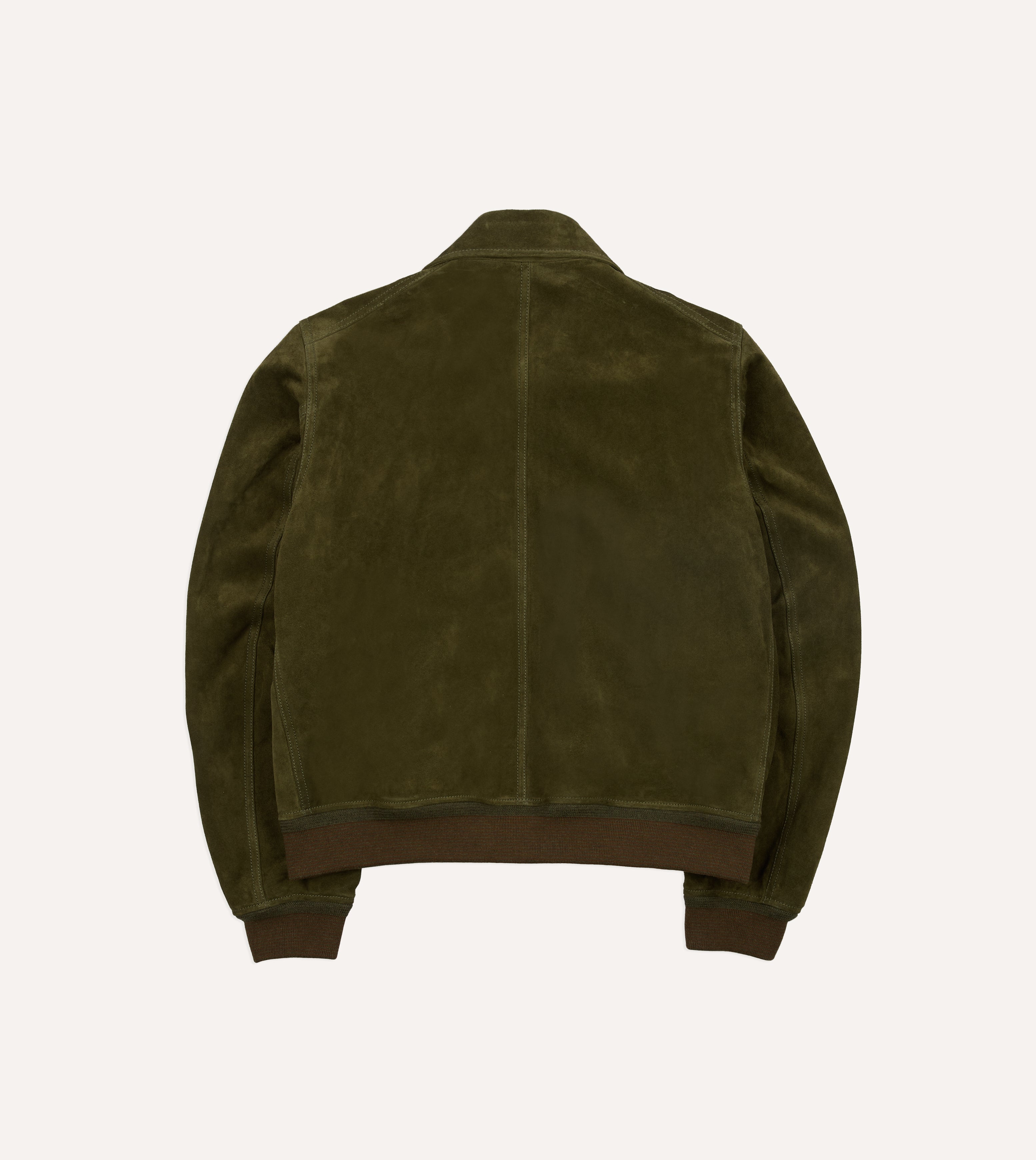 Green Heavyweight Suede A-2 Bomber Jacket
