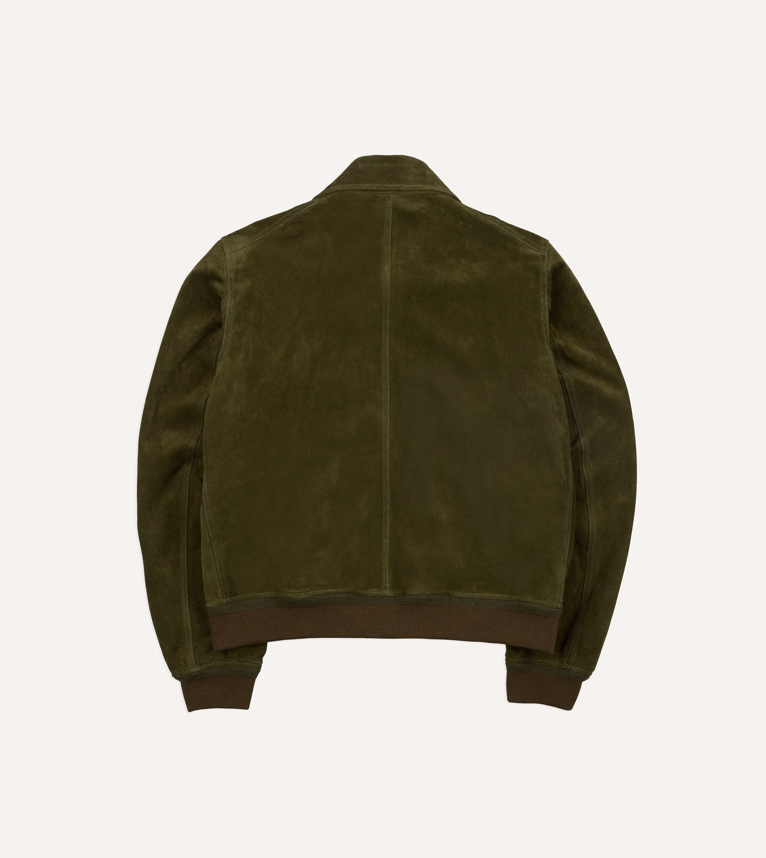 Green Heavyweight Suede A-2 Bomber Jacket