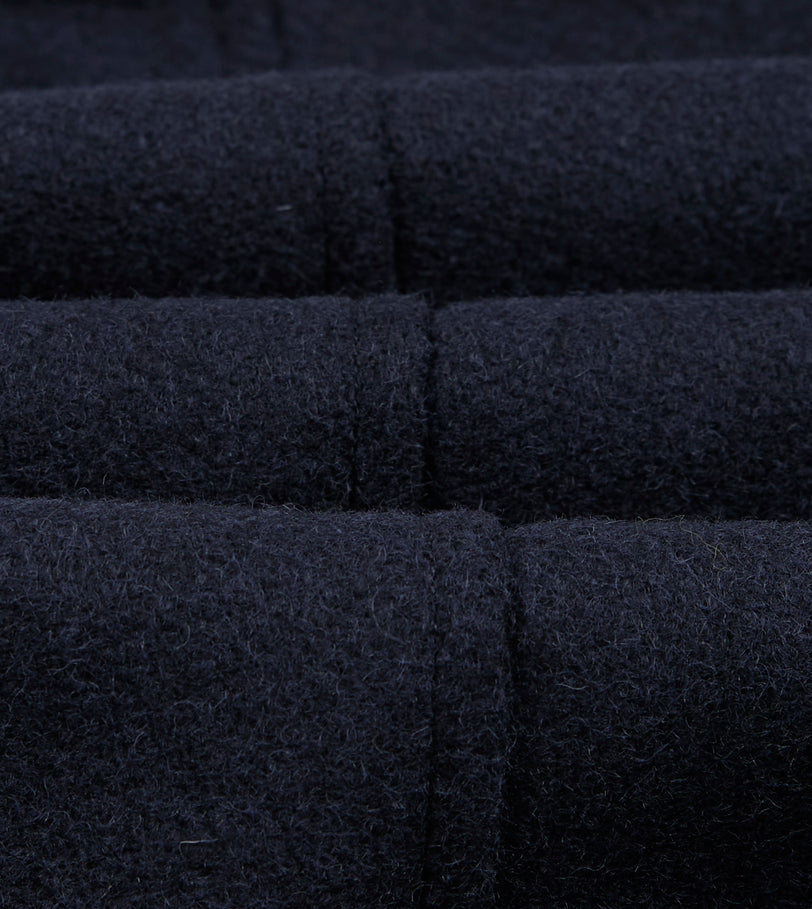 Navy Wool and Leather A-2 Bomber Jacket