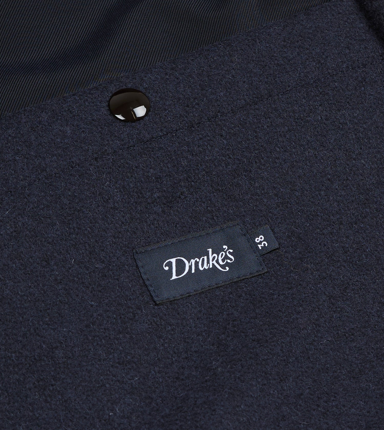 Navy Wool and Leather A-2 Bomber Jacket