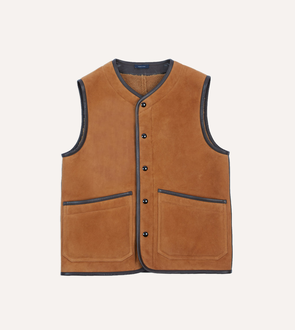 トップス BEST MADE CO. Shearling Wool Vest USA Wool Fleece Vest – Best Made Company