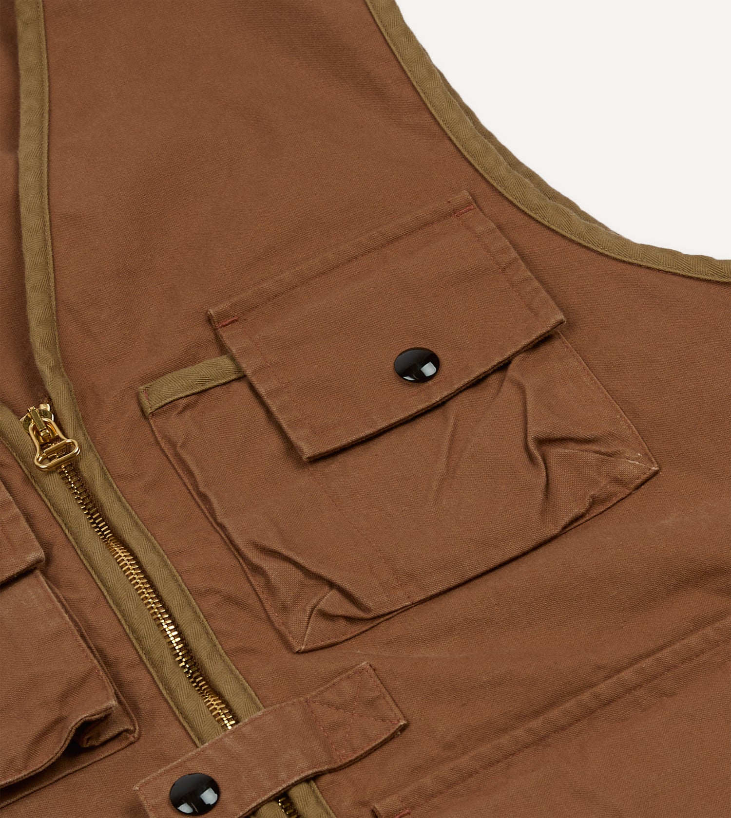 Rust Cotton Urban Safari Vest