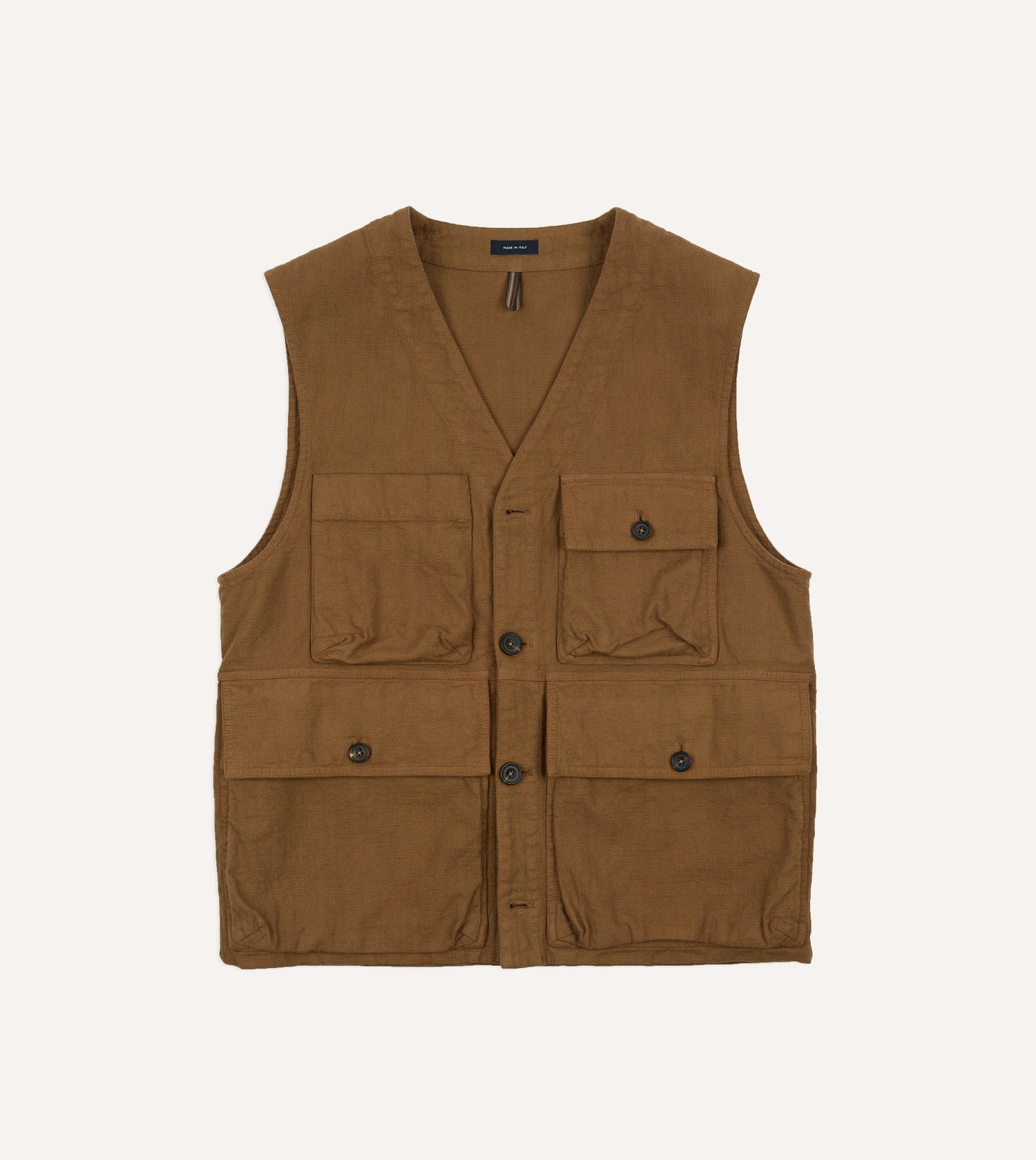 Tobacco Cotton Utility Vest