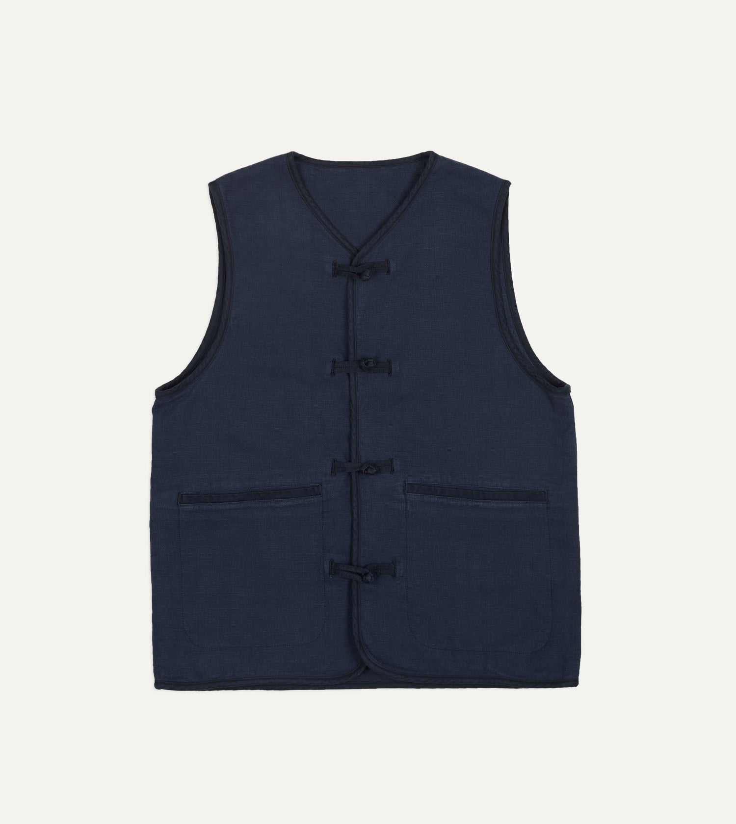 Navy Cotton Artist Vest