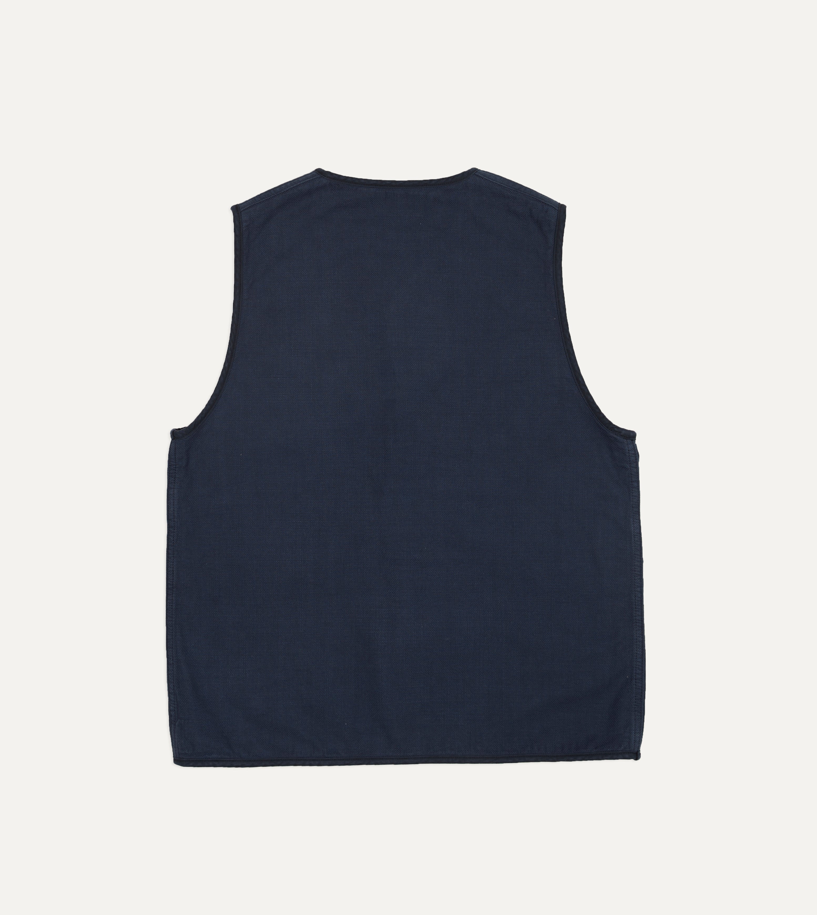 Navy Cotton Artist Vest