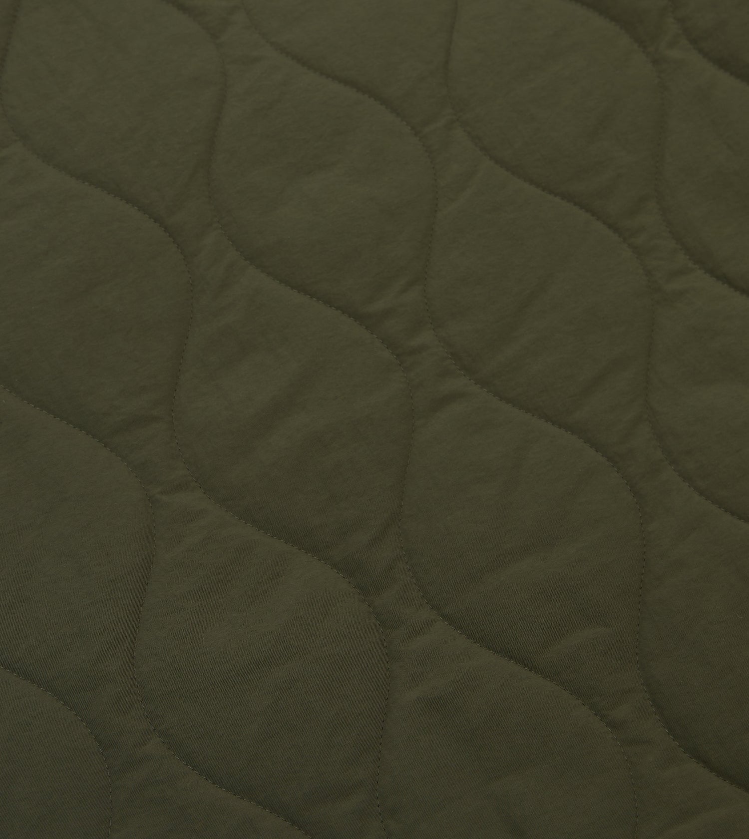 Olive Quilted Nylon Snap Vest