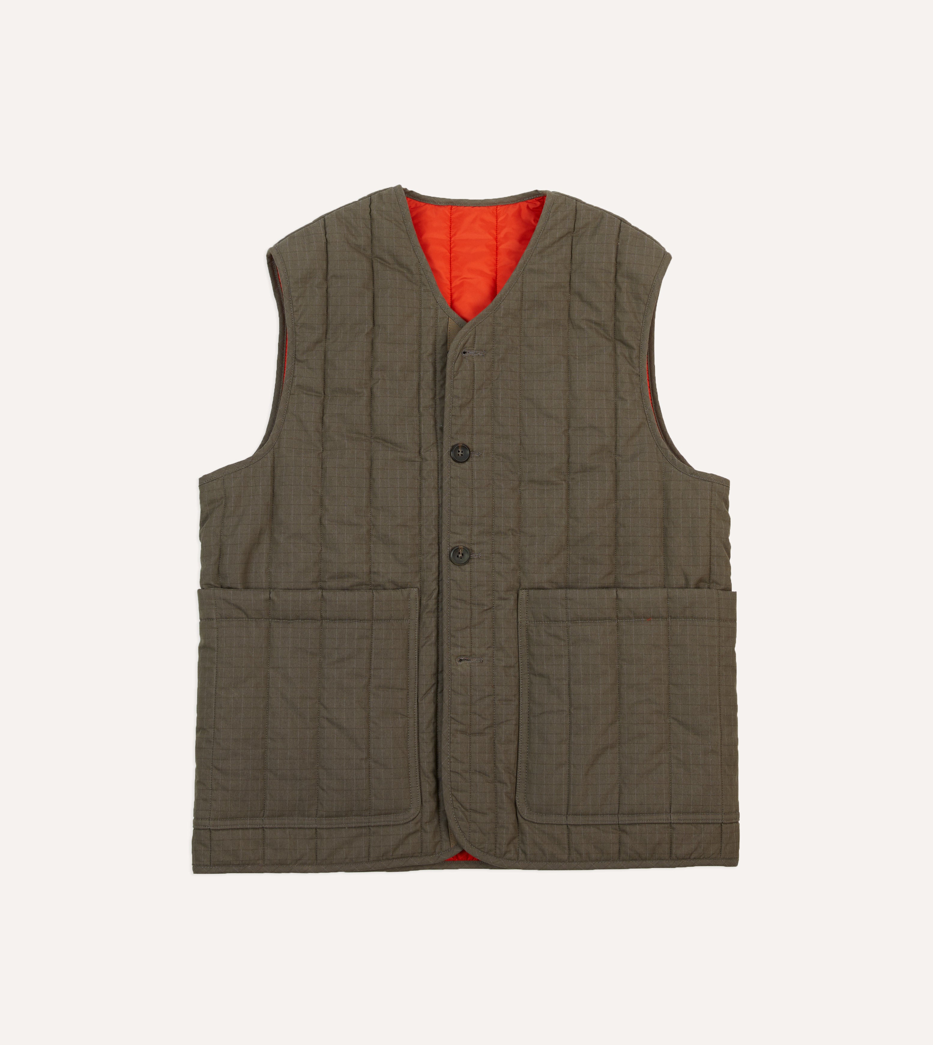 Green Ripstop Quilted Vest
