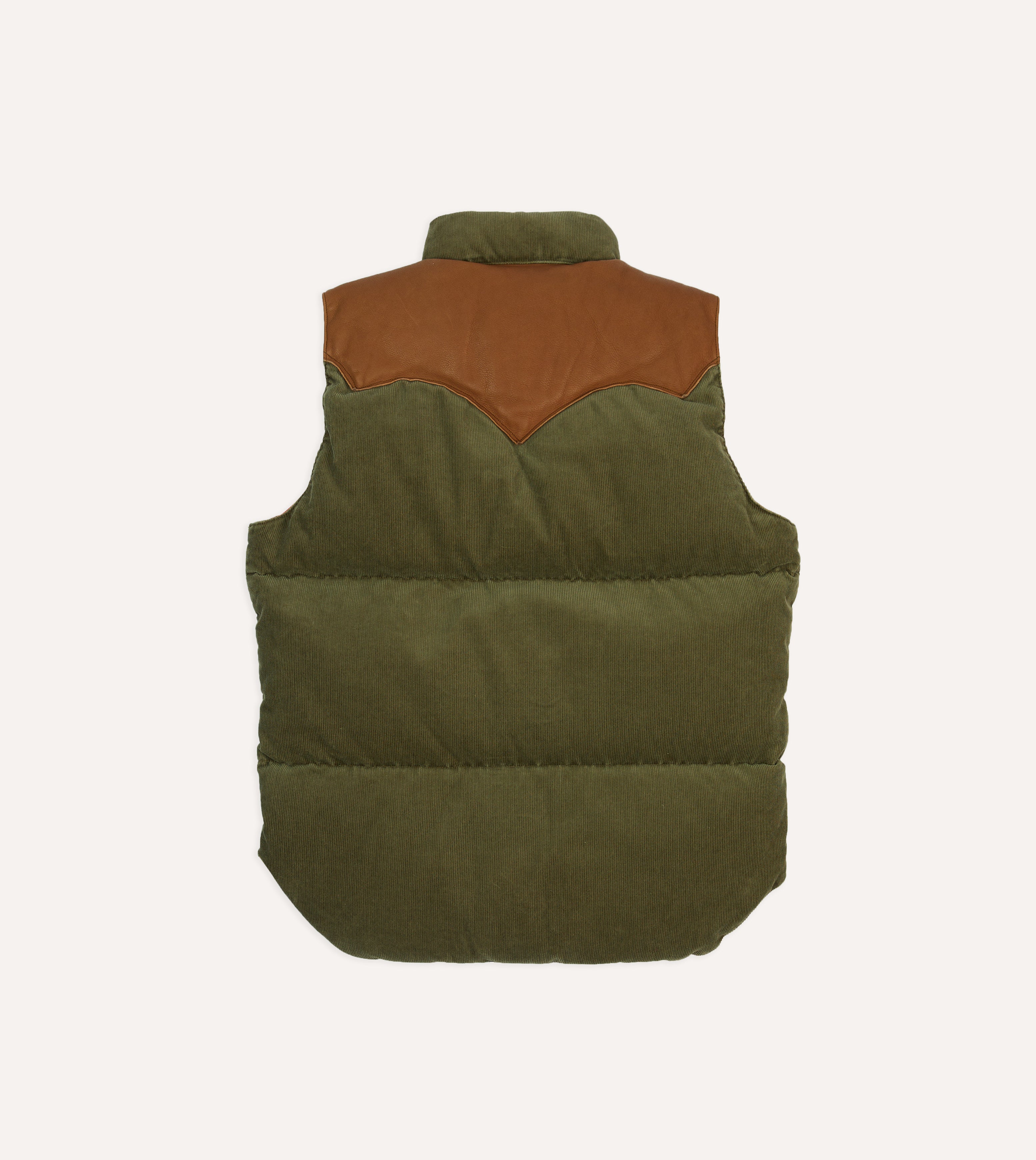 Rocky Mountain Featherbed for Drake's Olive Corduroy Christy Down Vest –  Drakes US