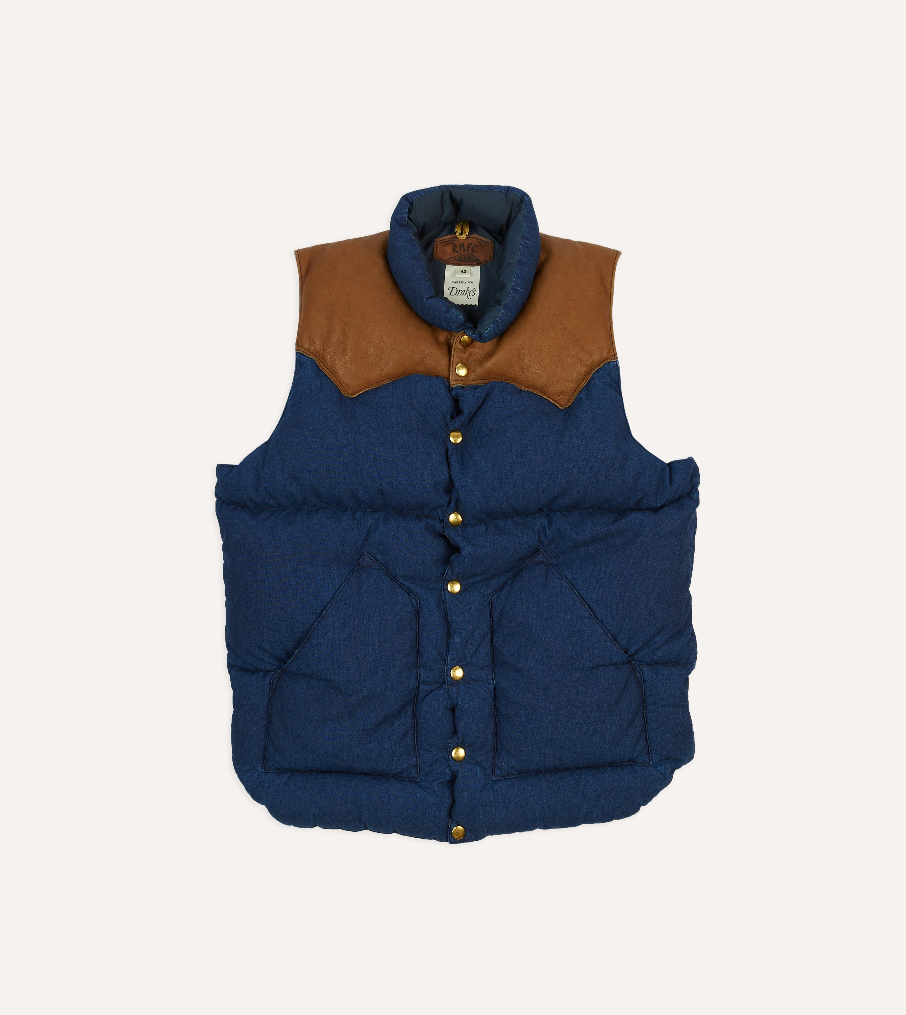 Rocky Mountain Featherbed for Drake's Denim Christy Down Vest – Drakes US