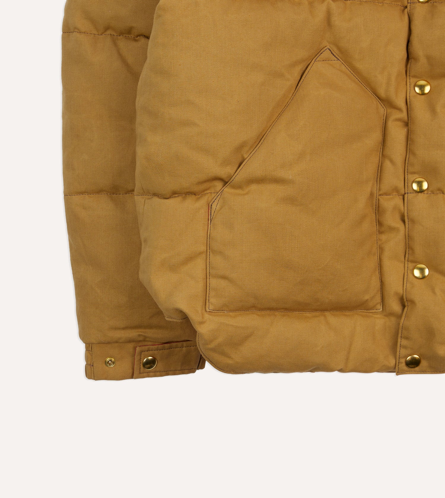Rocky Mountain Featherbed for Drake's Tan Cotton Duck Canvas Christy Down Jacket