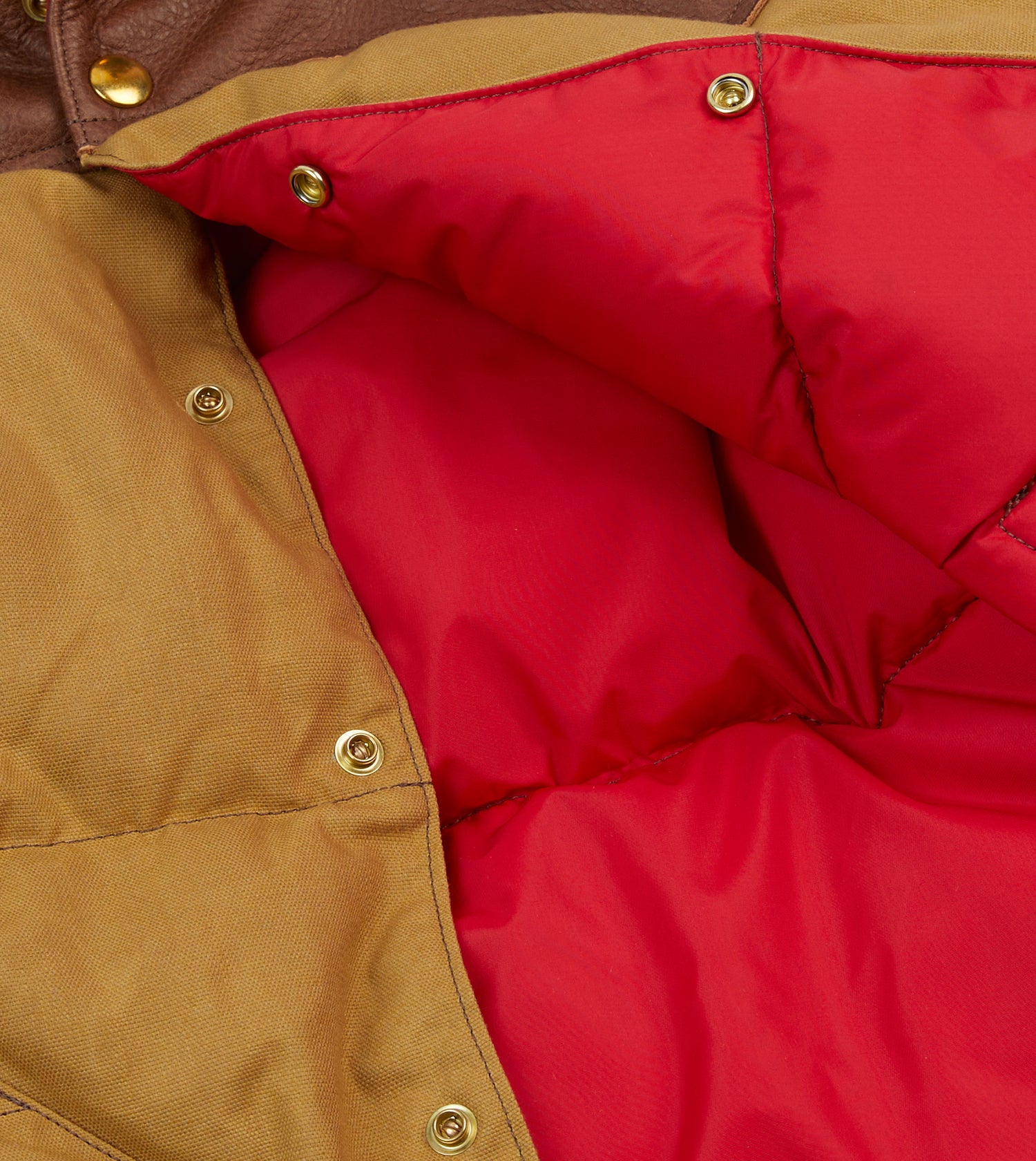 Rocky Mountain Featherbed for Drake's Tan Cotton Duck Canvas Christy Down Jacket