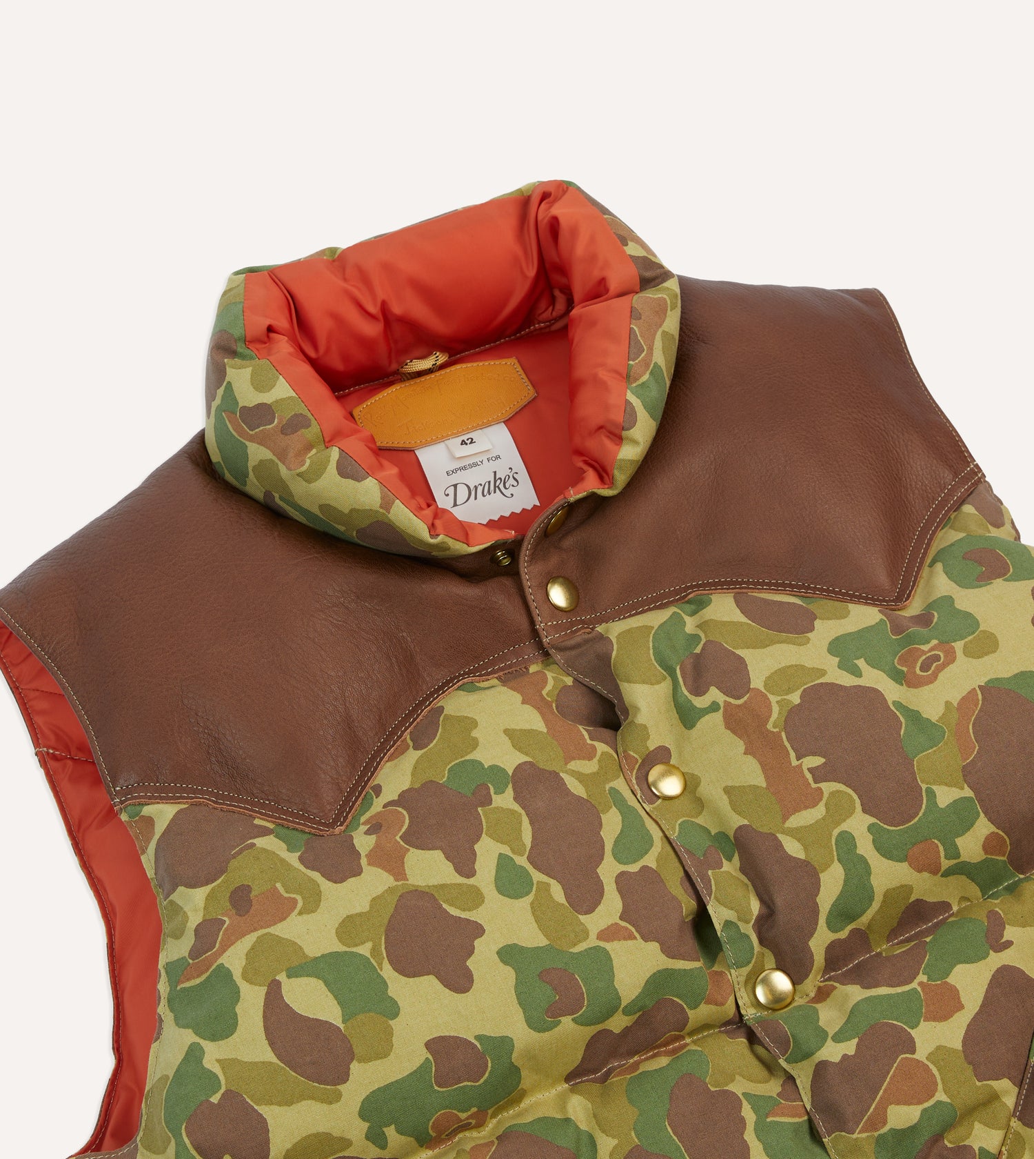 Rocky Mountain Featherbed for Drake's Camo Ripstop Cotton Christy Down Vest