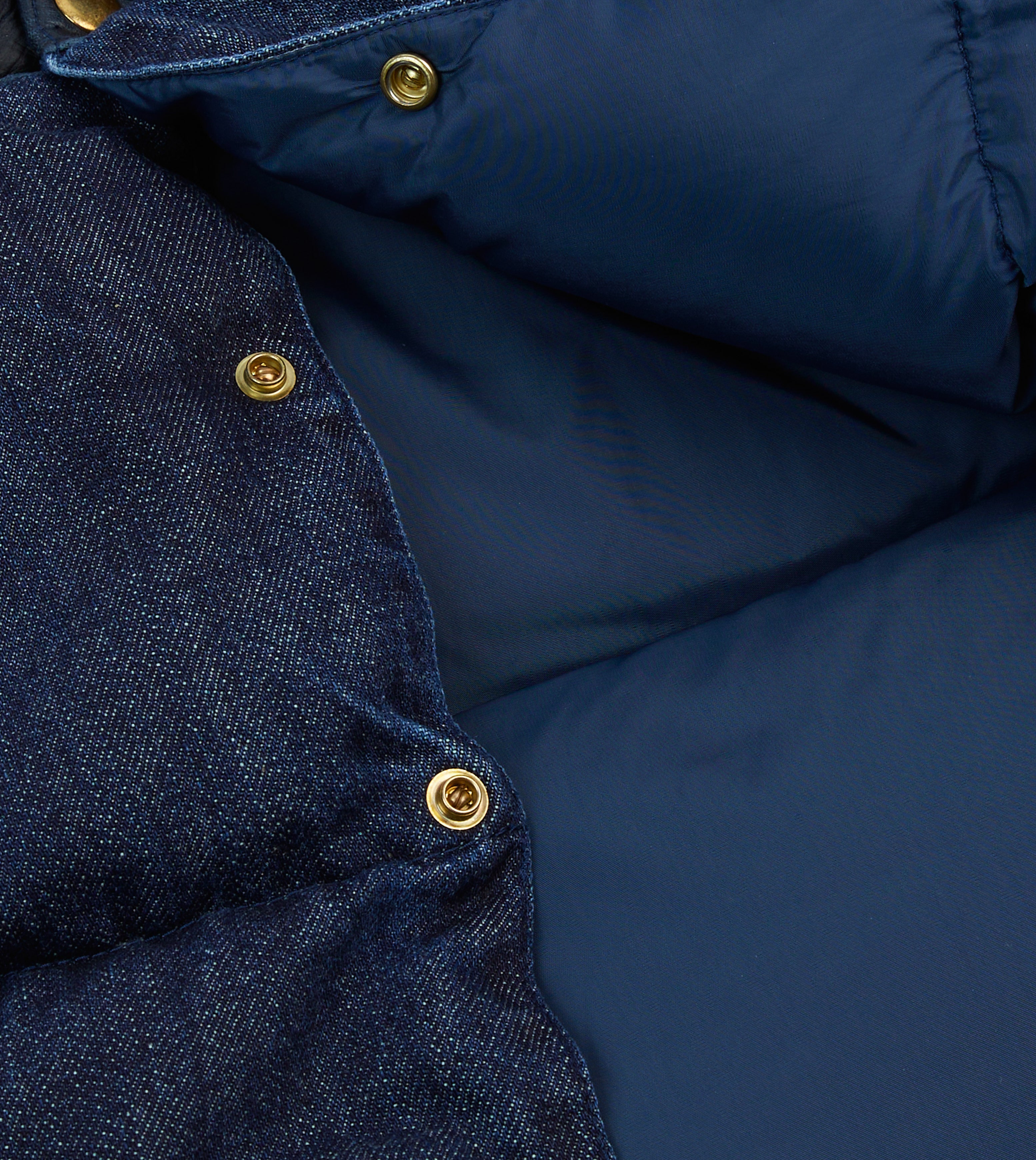 STANDARD CALIFORNIA × Rocky Mountain 46 Rocky Mountain Featherbed for Drake's Indigo Denim Christy Down