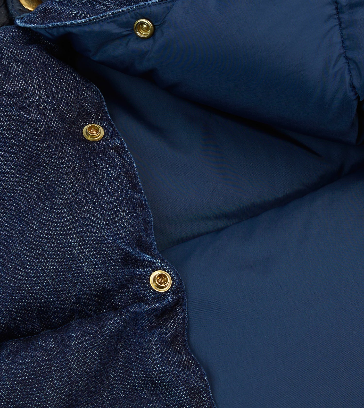 Rocky Mountain Featherbed for Drake's Indigo Denim Christy Down Vest