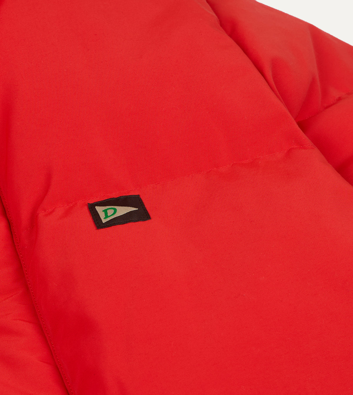 Red Cotton-Nylon Down Jacket