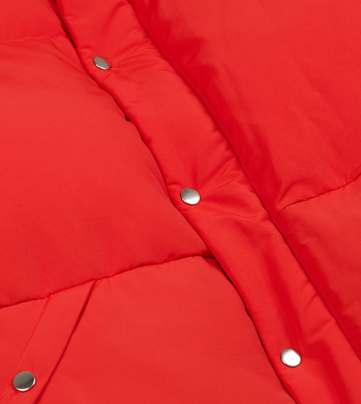 Red Cotton-Nylon Down Jacket