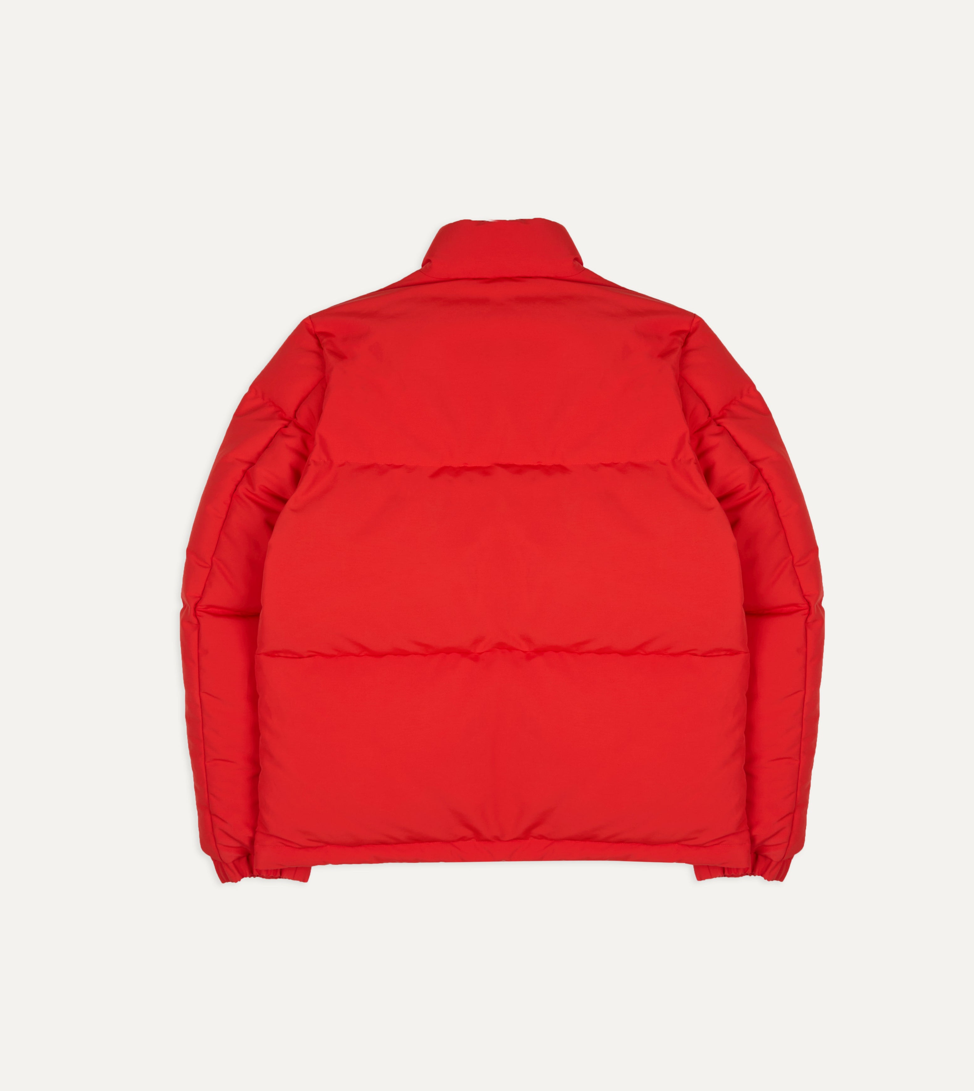 Red Cotton-Nylon Down Jacket