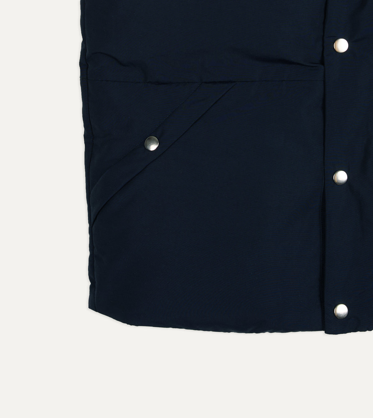 Navy Cotton-Nylon Down Vest