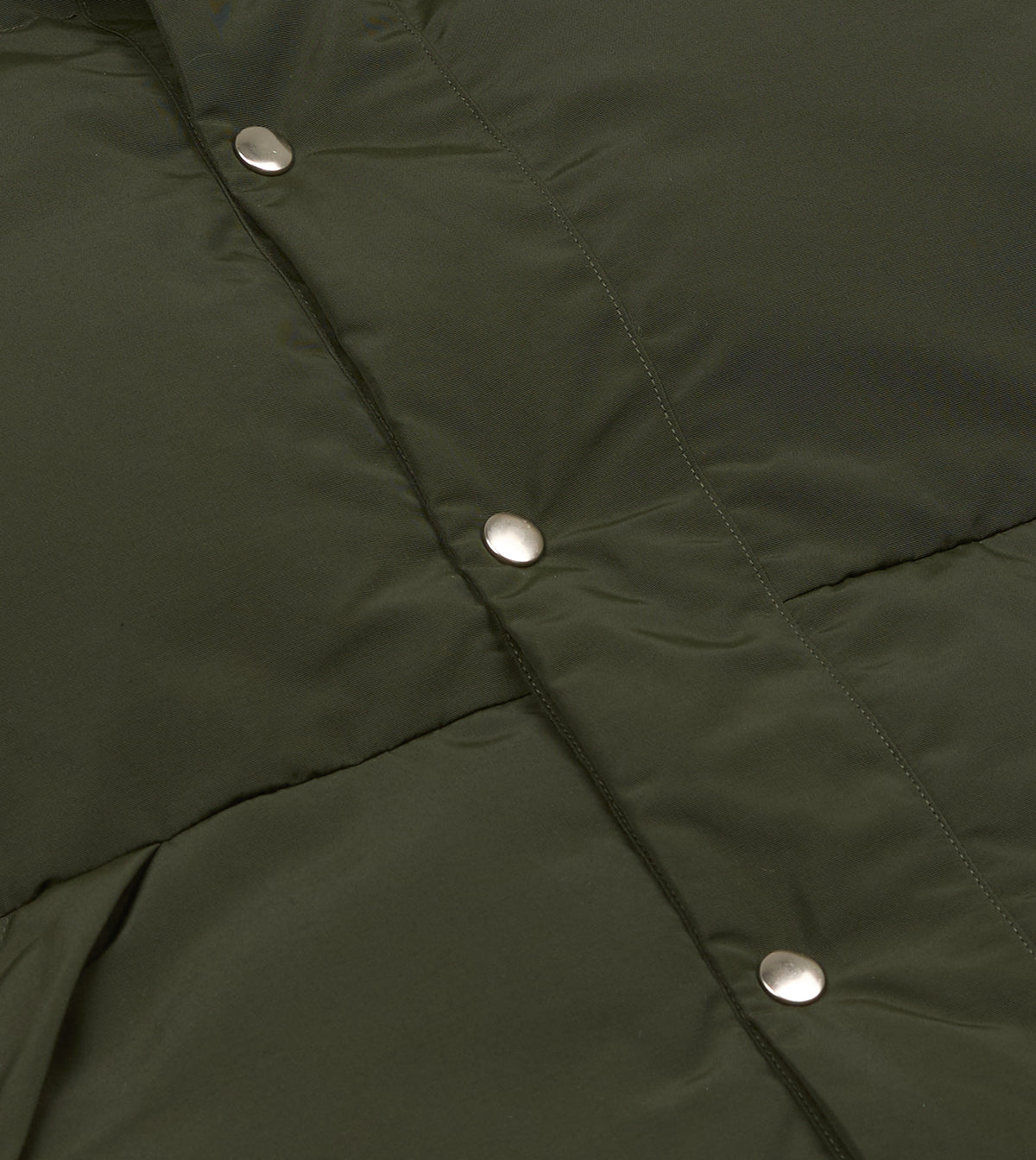 Olive Cotton-Nylon Down Vest