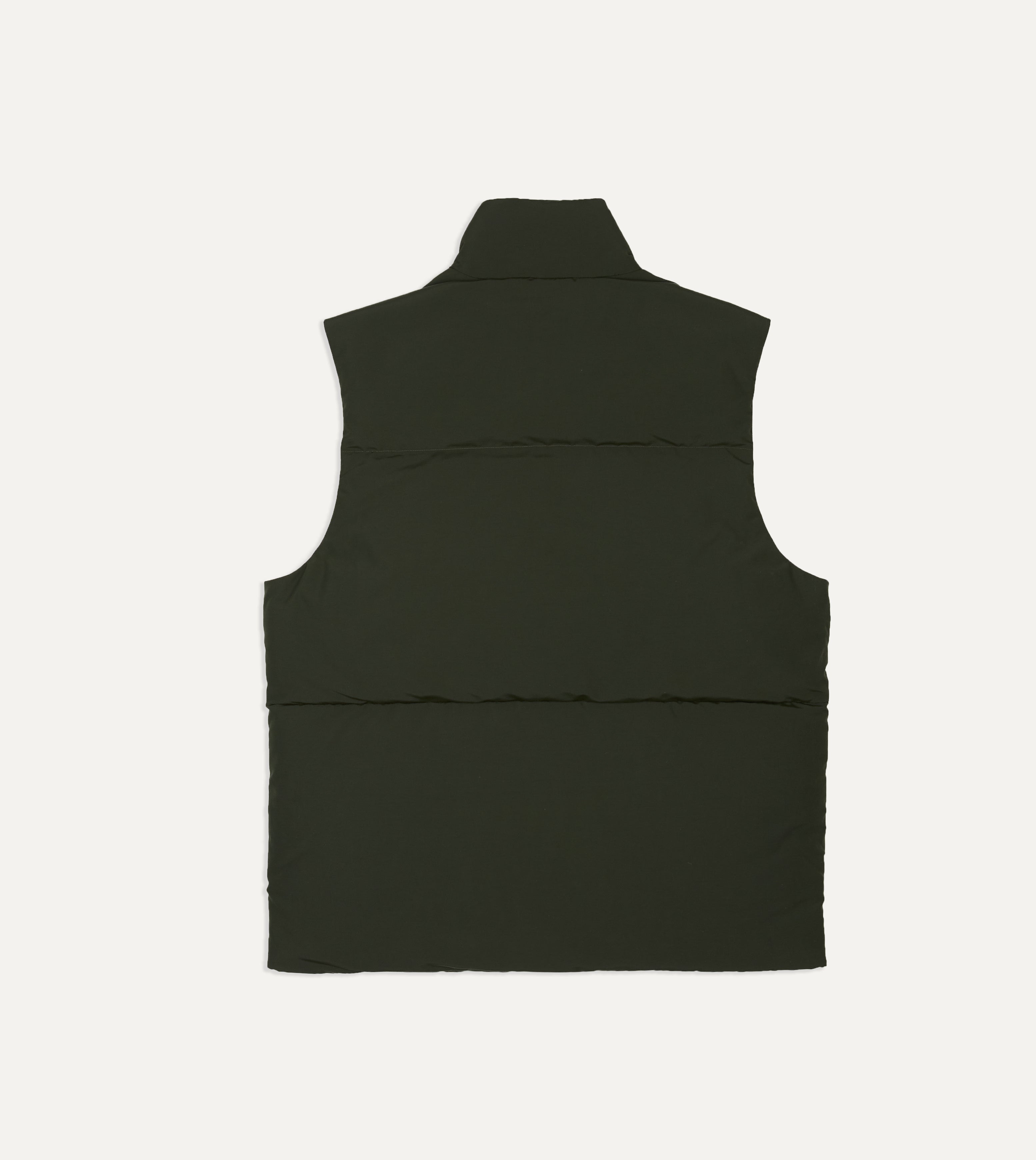 Olive Cotton-Nylon Down Vest