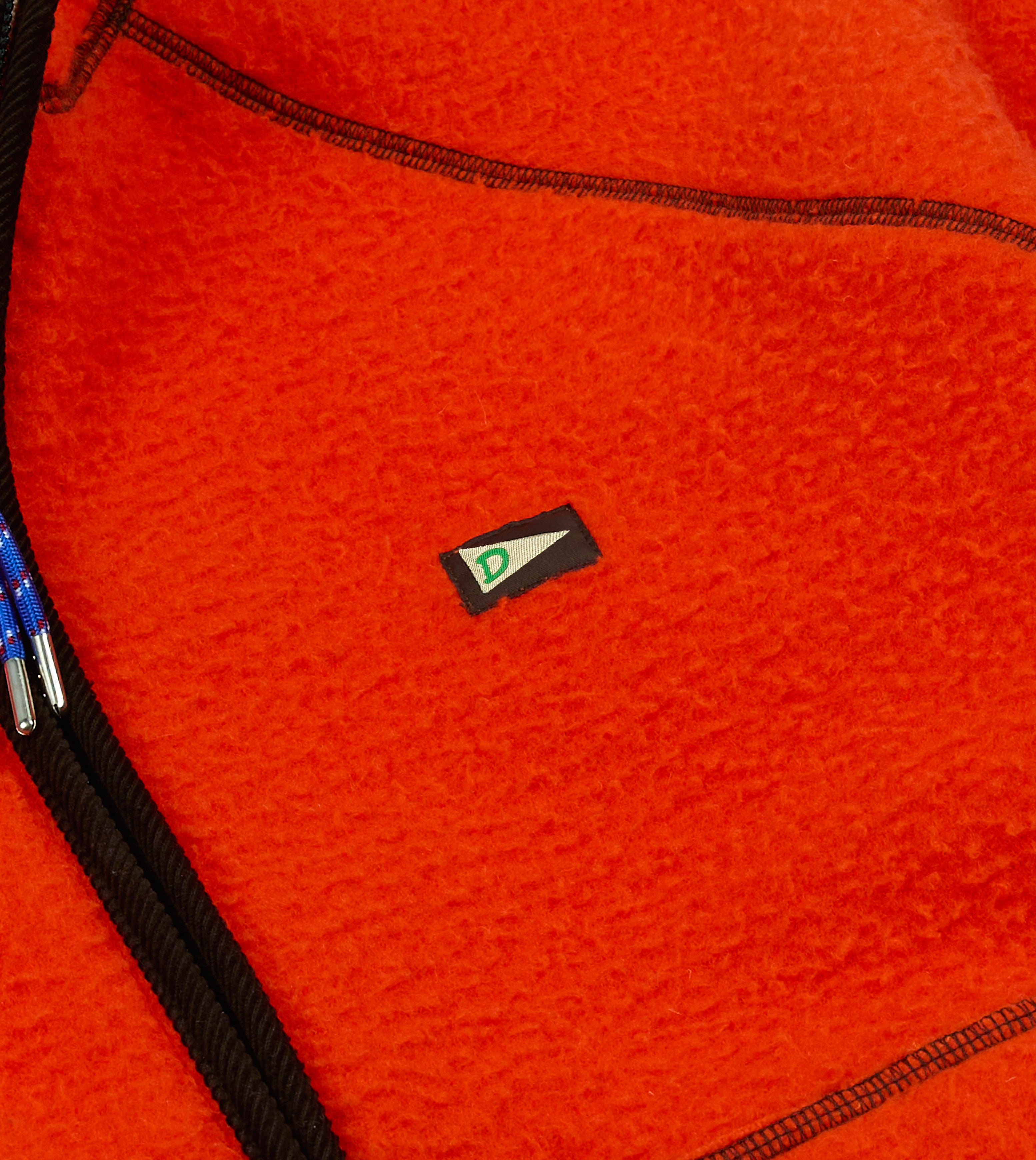 Orange Casentino Wool Half-Zip Pullover Fleece – Drakes US