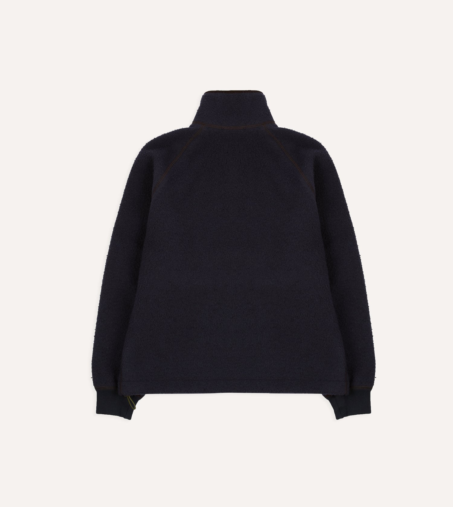 Navy Casentino Wool Half-Zip Pullover Fleece