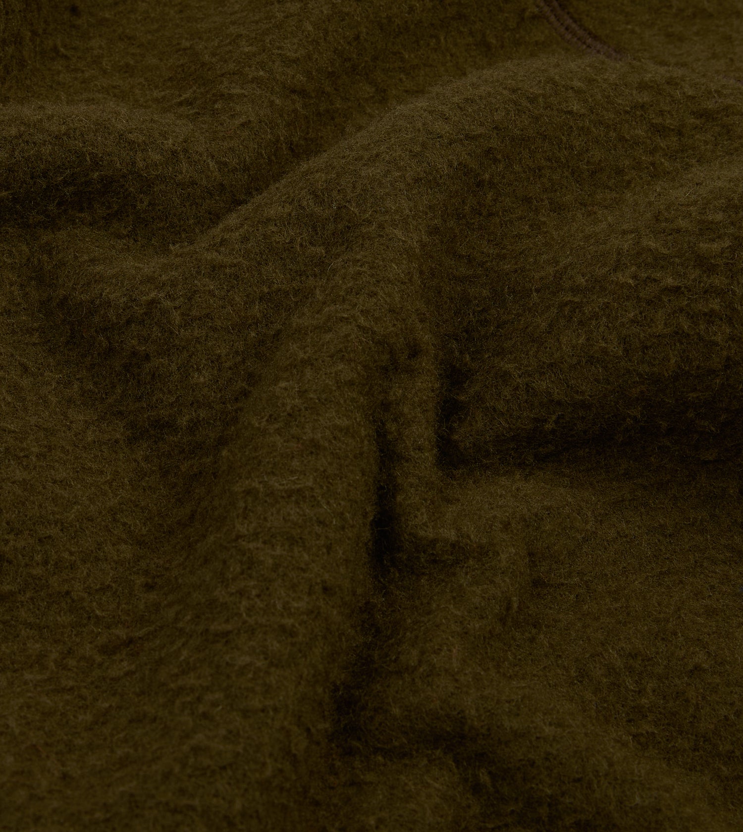 Olive Casentino Wool Half-Zip Pullover Fleece