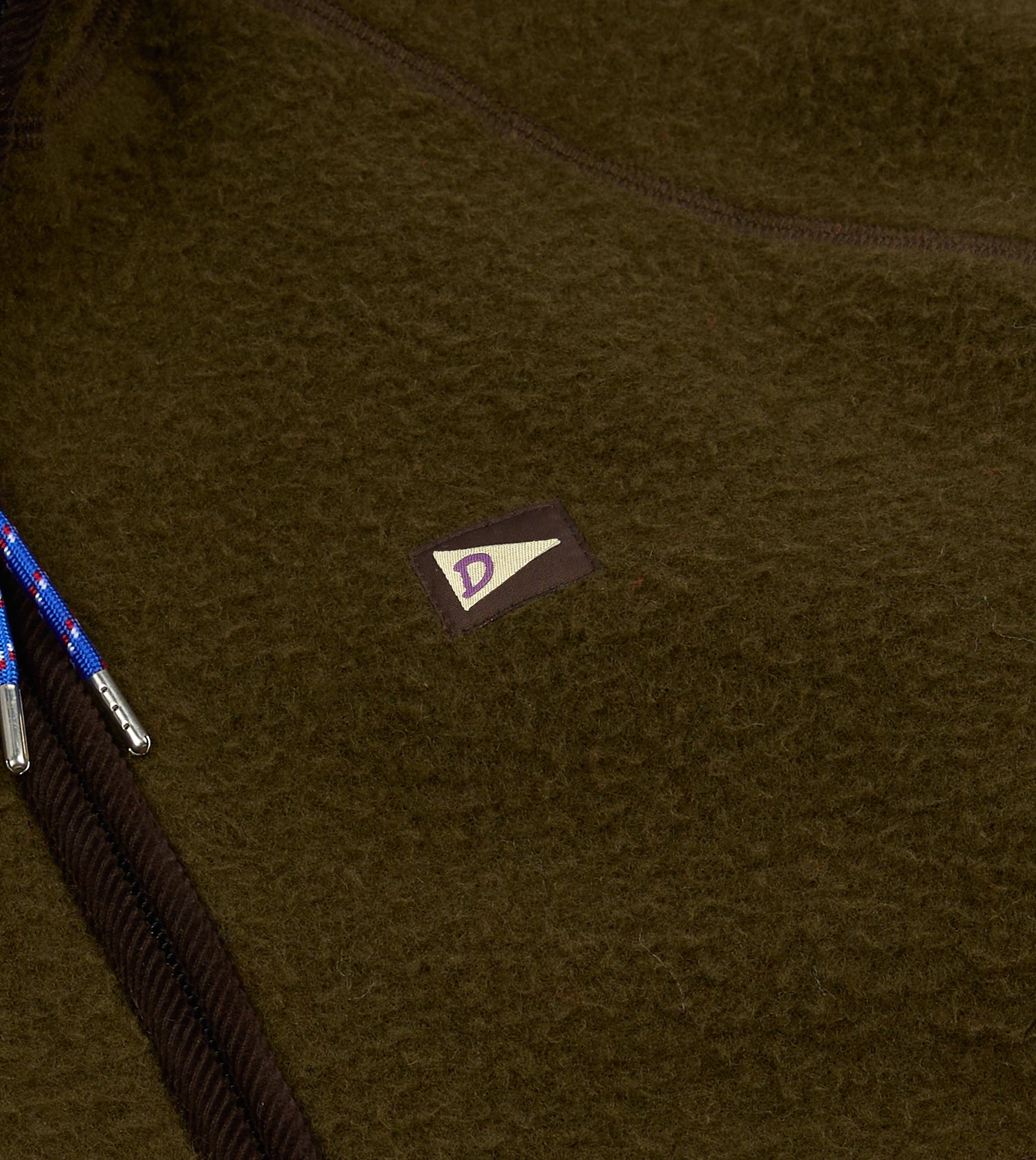 Olive Casentino Wool Half-Zip Pullover Fleece