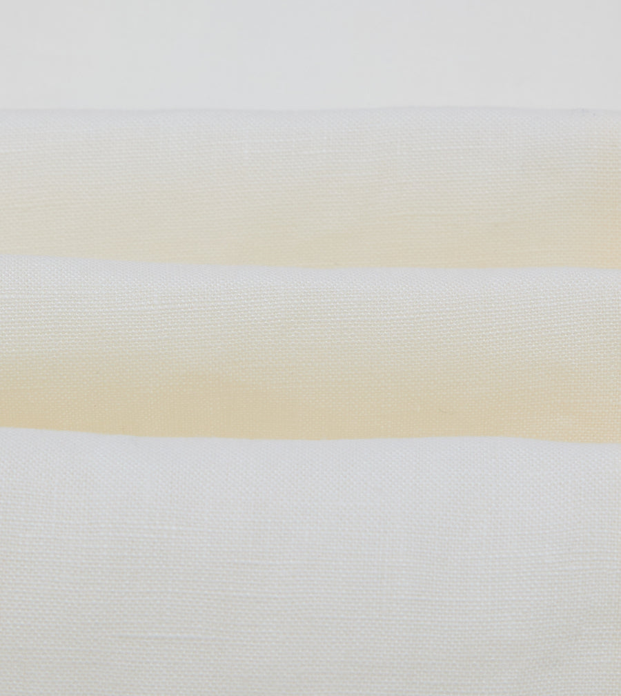 Ecru Linen Double-Breasted Tailored Jacket