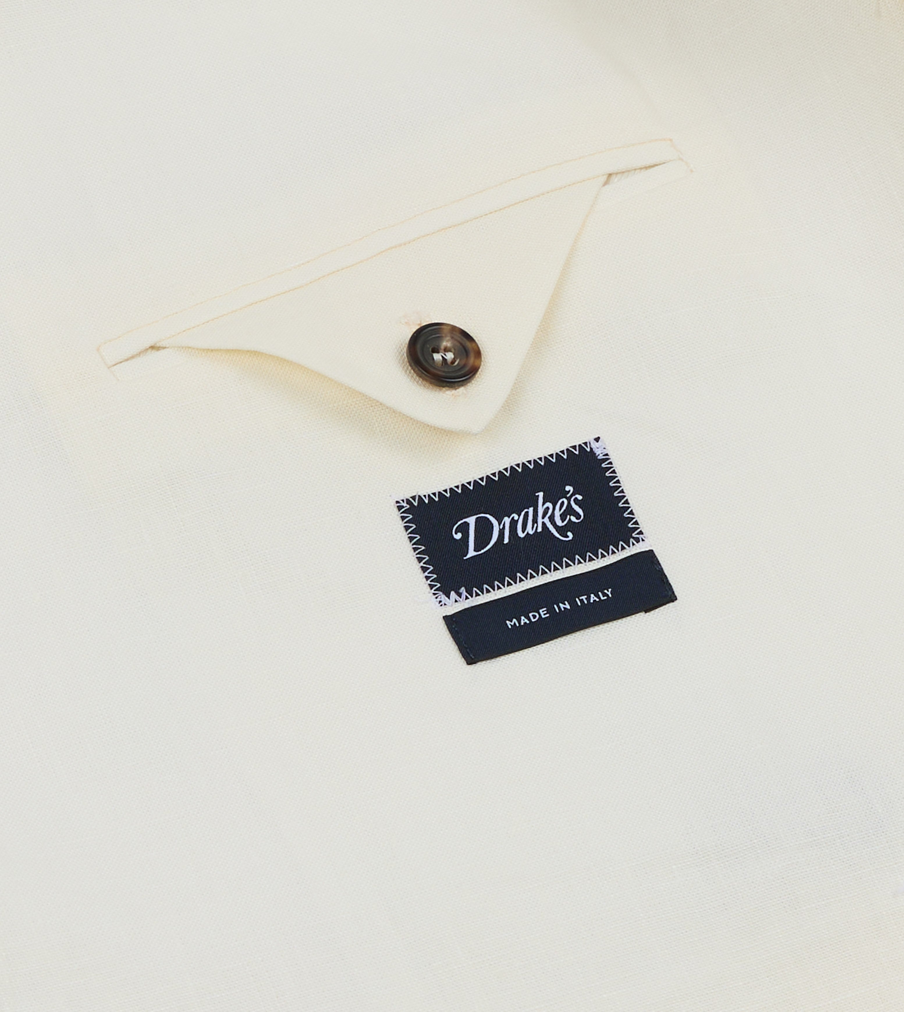 Ecru Linen Double-Breasted Tailored Jacket – Drakes US