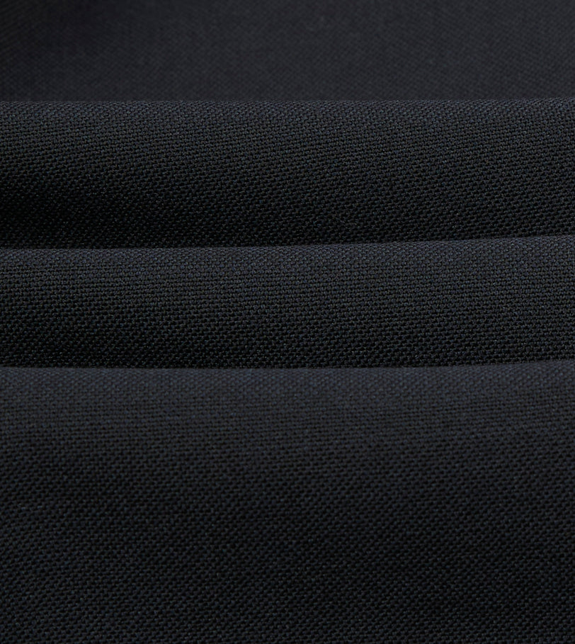 Navy Wool-Mohair Double-Breasted Travel Blazer