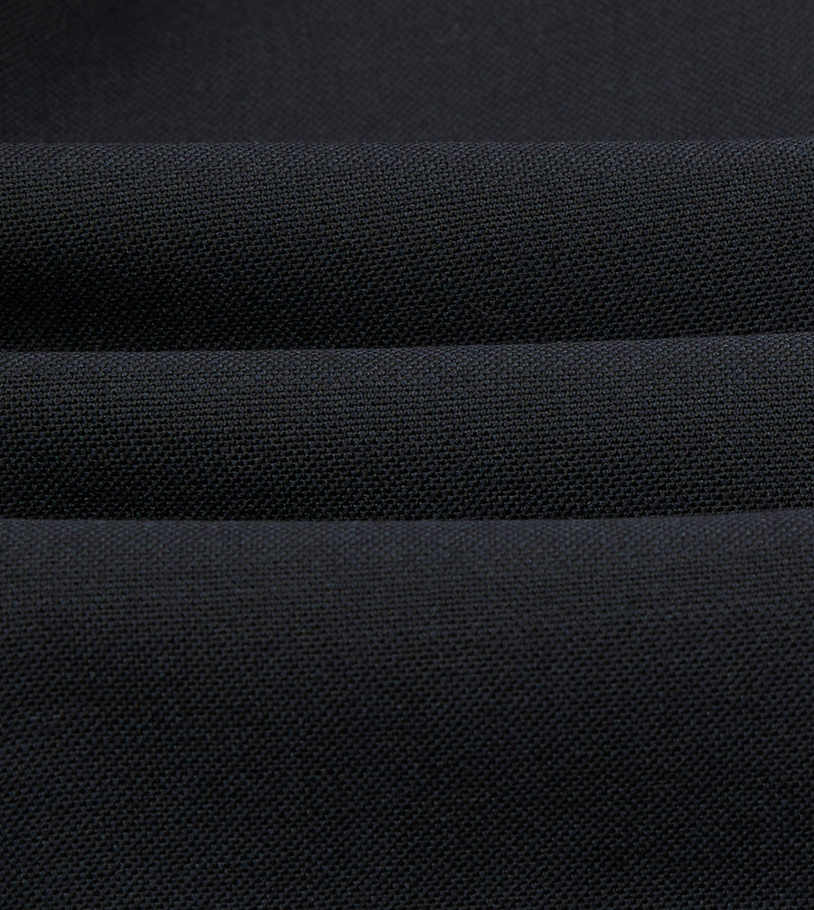 Navy Wool-Mohair Double-Breasted Travel Blazer