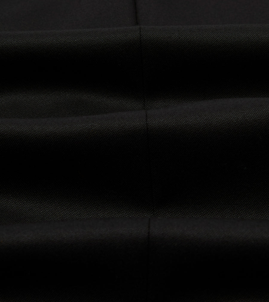 Black Barathea Wool Double-Breasted Dinner Jacket