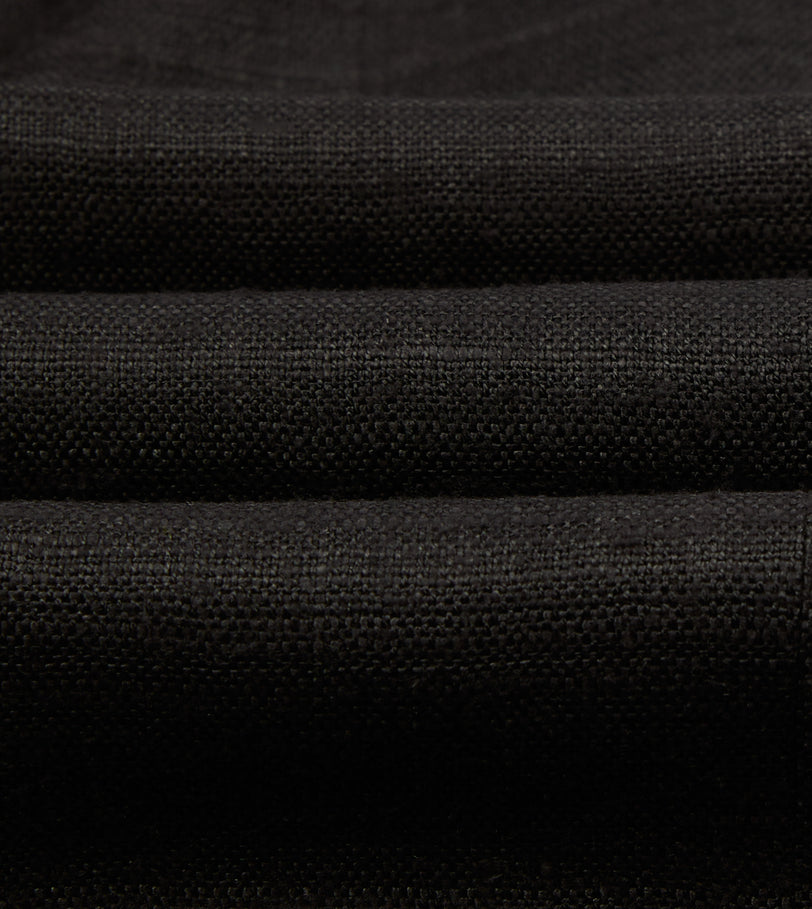 Black Tussah Silk Double-Breasted Evening Jacket