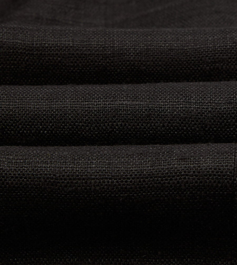 Black Tussah Silk Double-Breasted Evening Jacket