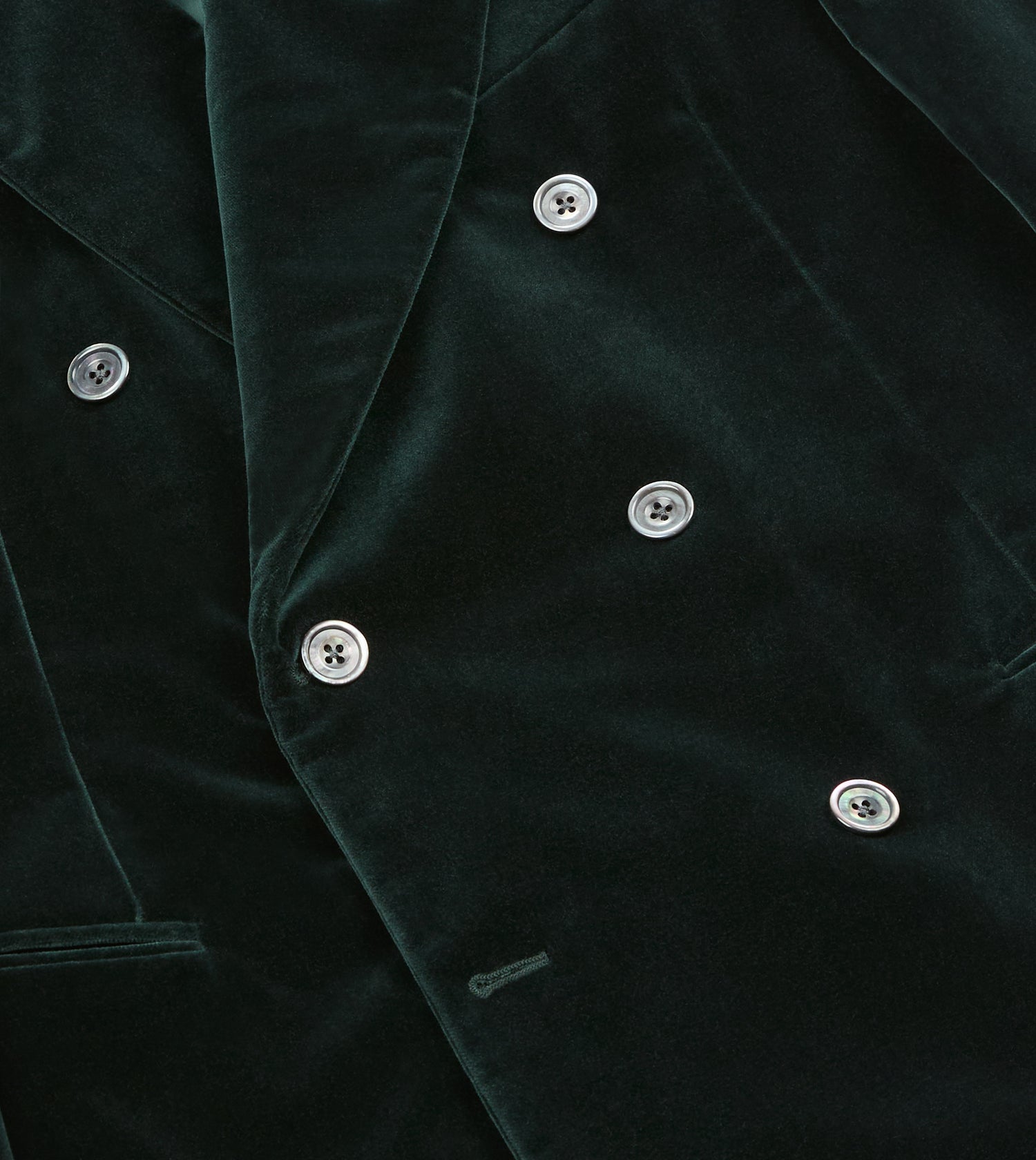 Green Velvet Double-Breasted Blazer