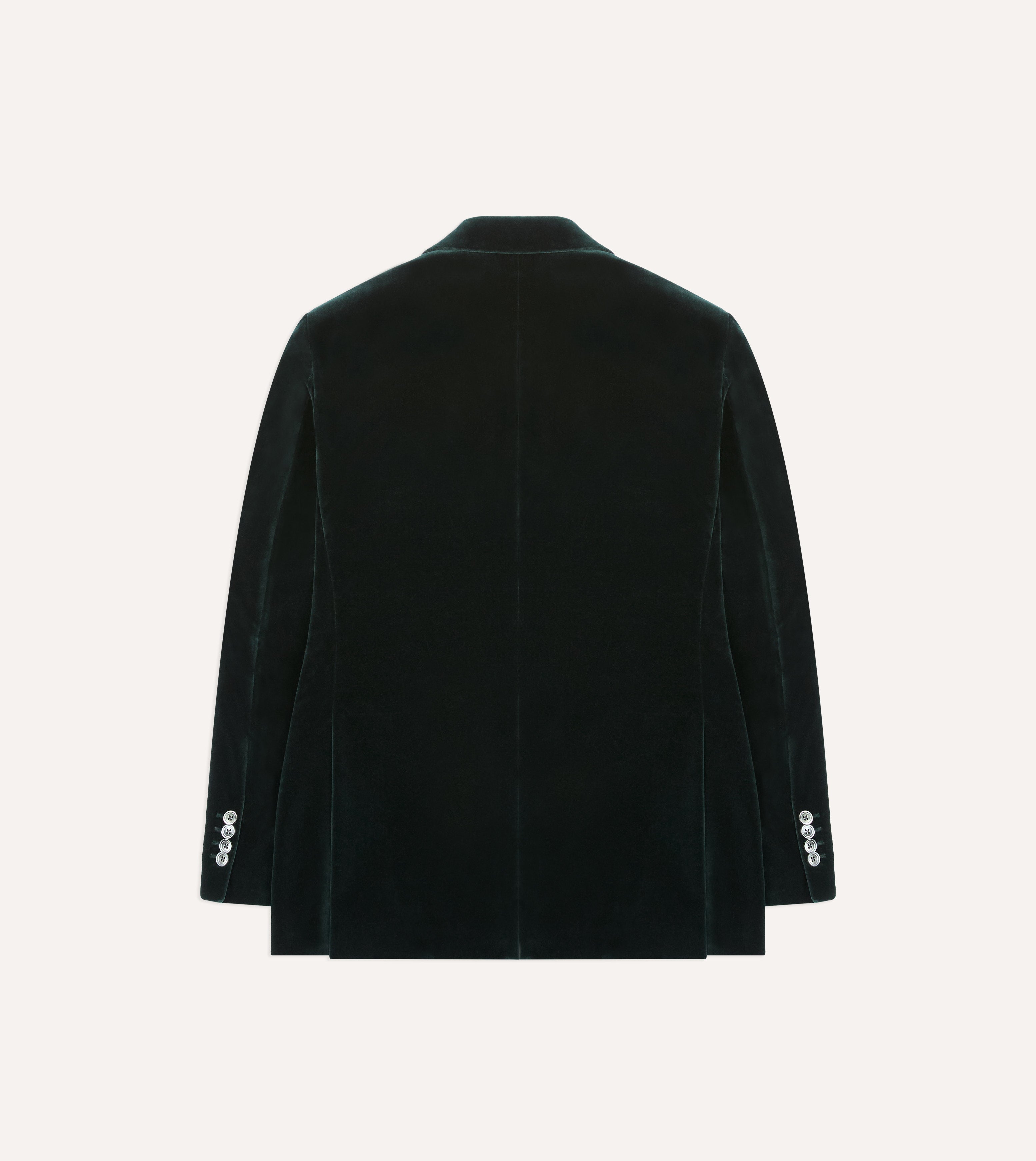 Green Velvet Double-Breasted Blazer