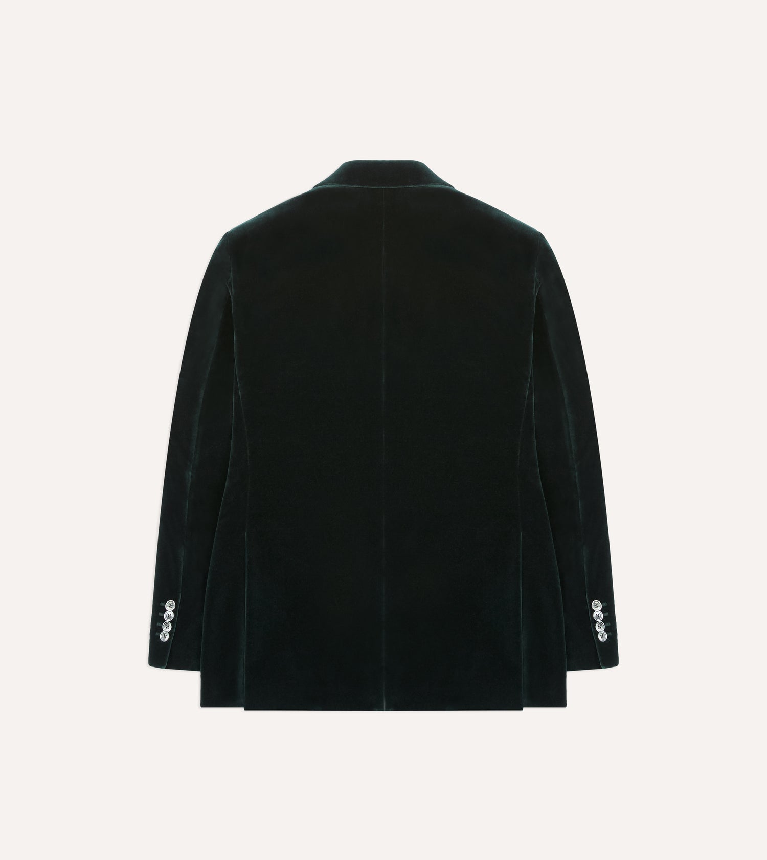 Green Velvet Double-Breasted Blazer