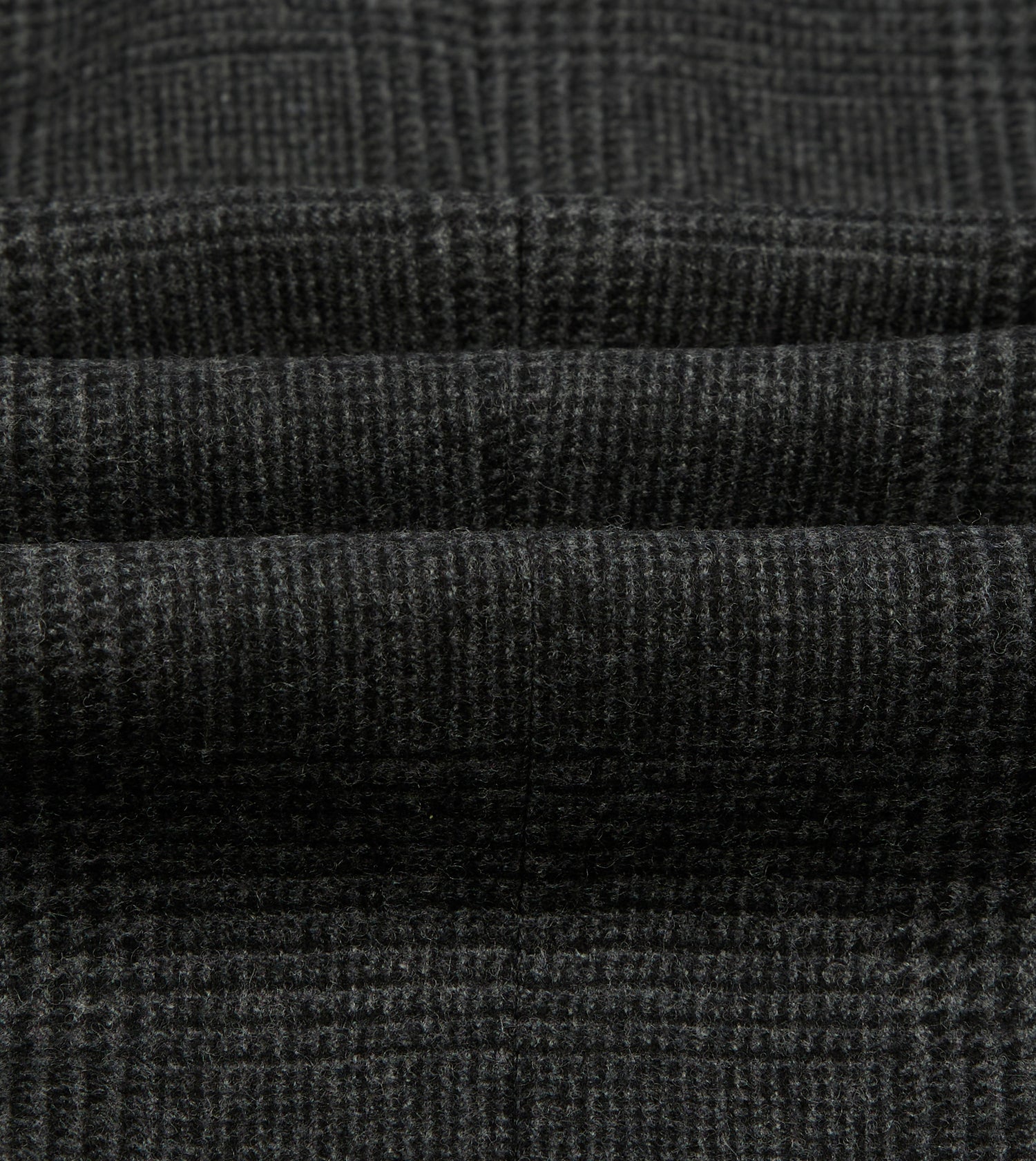 Grey Prince of Wales Check Wool Flannel Double-Breasted Tailored Jacket